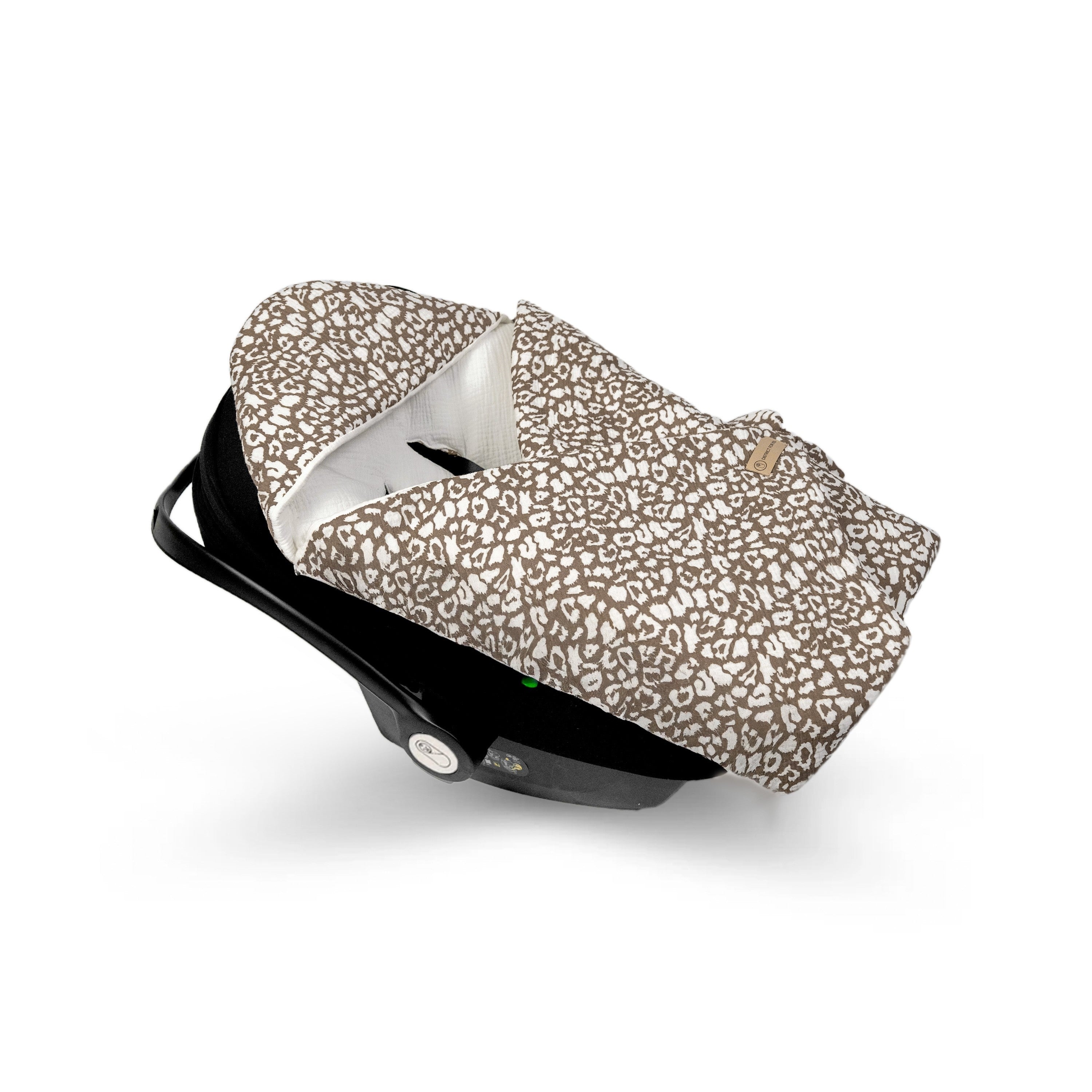 Einschlagdecke Musselin Leopard – Perfekt für Autoschale Ganzjährig - Einschlagdecke Autoschale