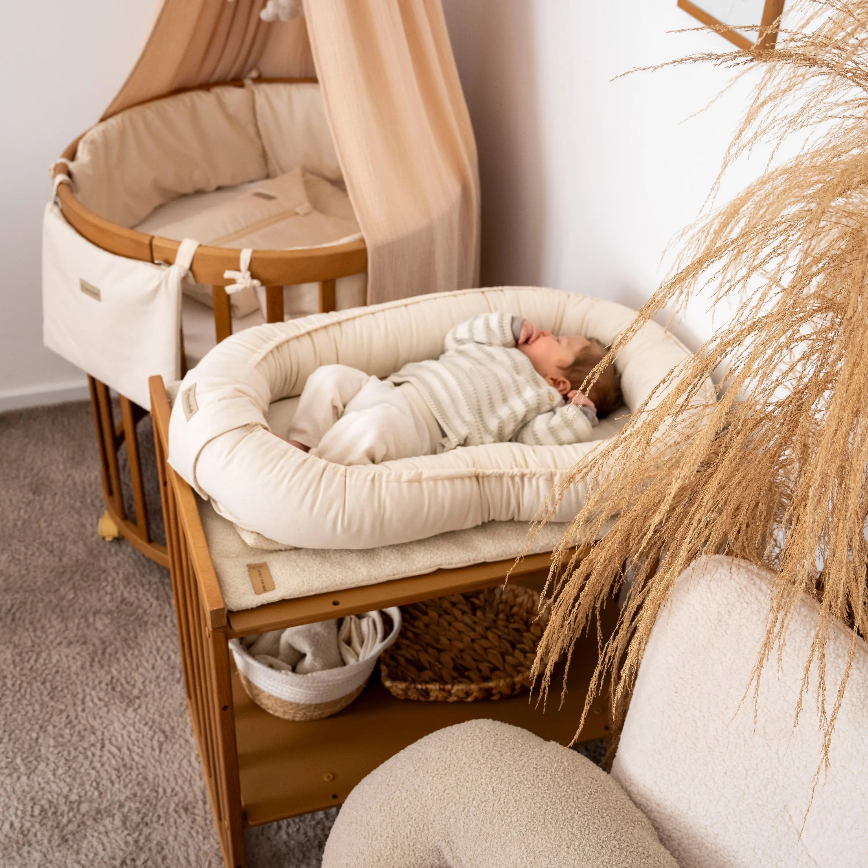Babynest aus Baumwolle – Kuscheliger Baby-Kokon | Beige District for Kids