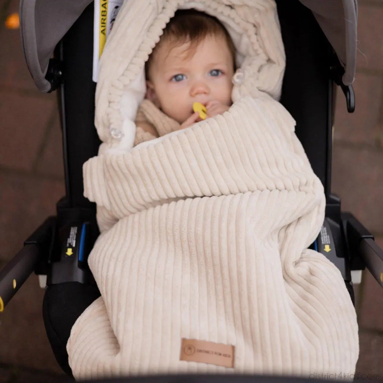 Fußsack Cord für Kinderwagen Autoschale-Winterfußsack-District for Kids-Creme-District for Kids