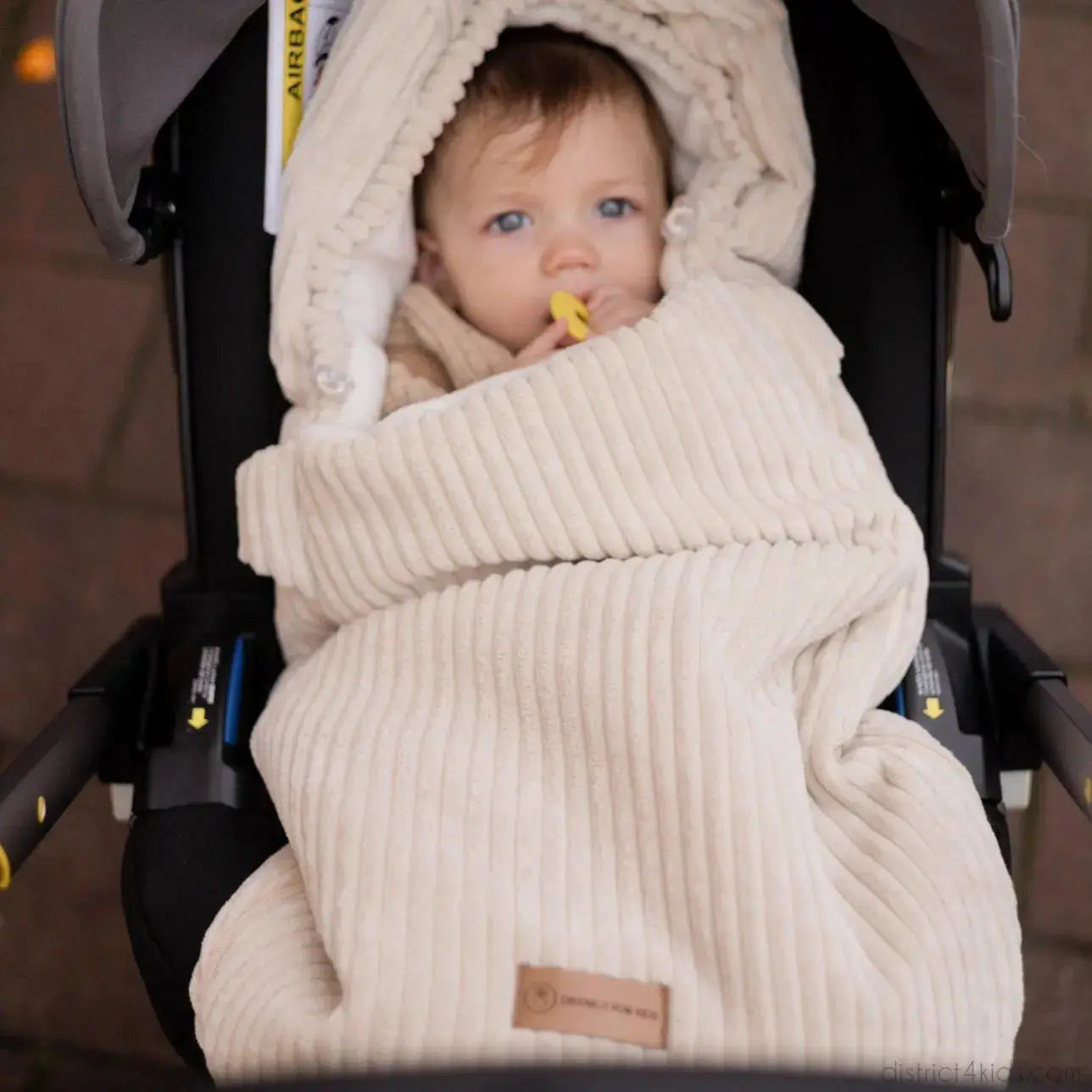 Fußsack Cord für Kinderwagen Autoschale-Winterfußsack-District for Kids-Creme-District for Kids