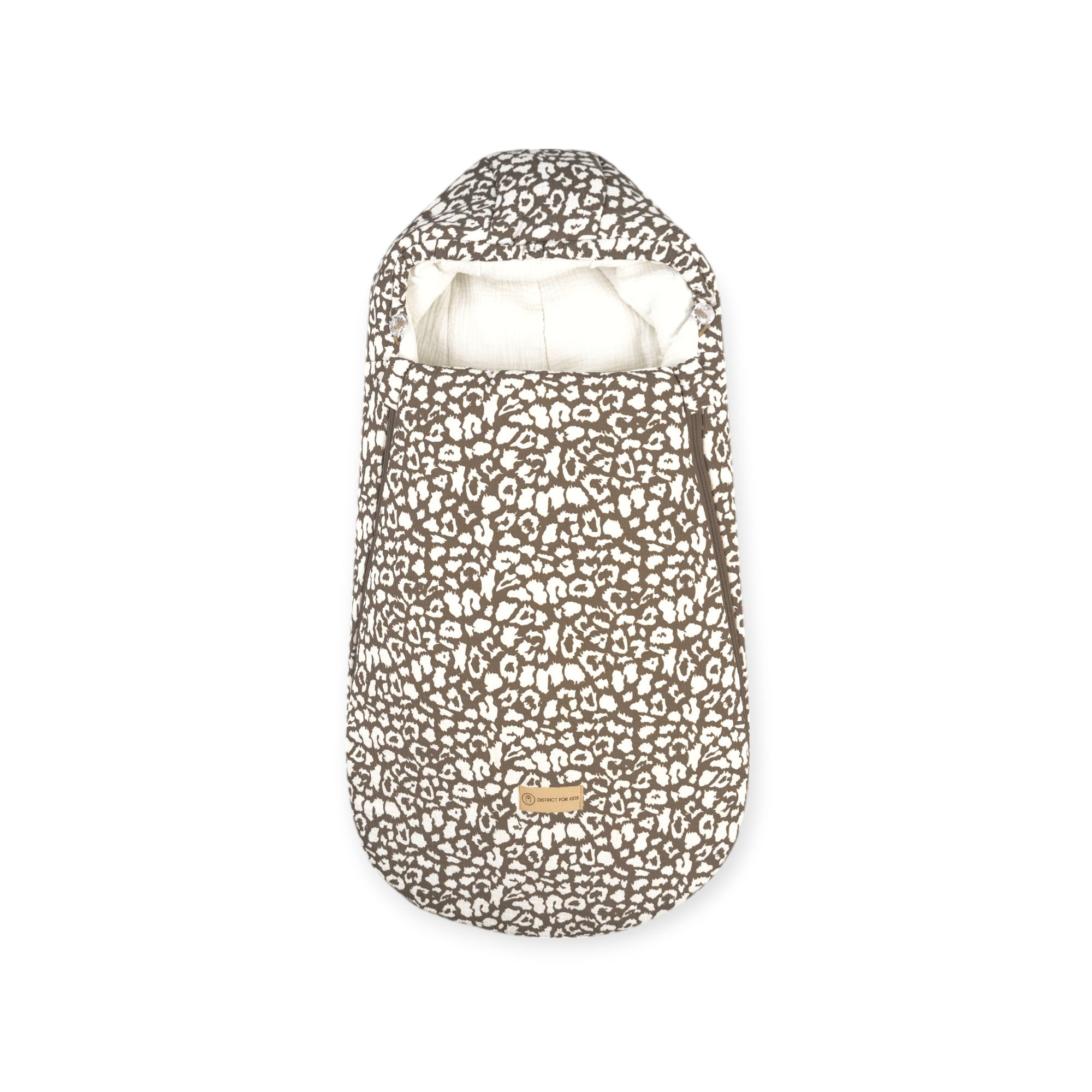 Winterußsack Musselin Leopard für Kinderwagen Autoschale - Leopard / 90cm - Winterfußsack