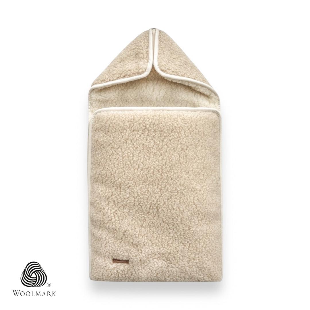 Fußsack Schlafsack Merino für Babyschale-Winterfußsack-District for Kids-Beige-District for Kids