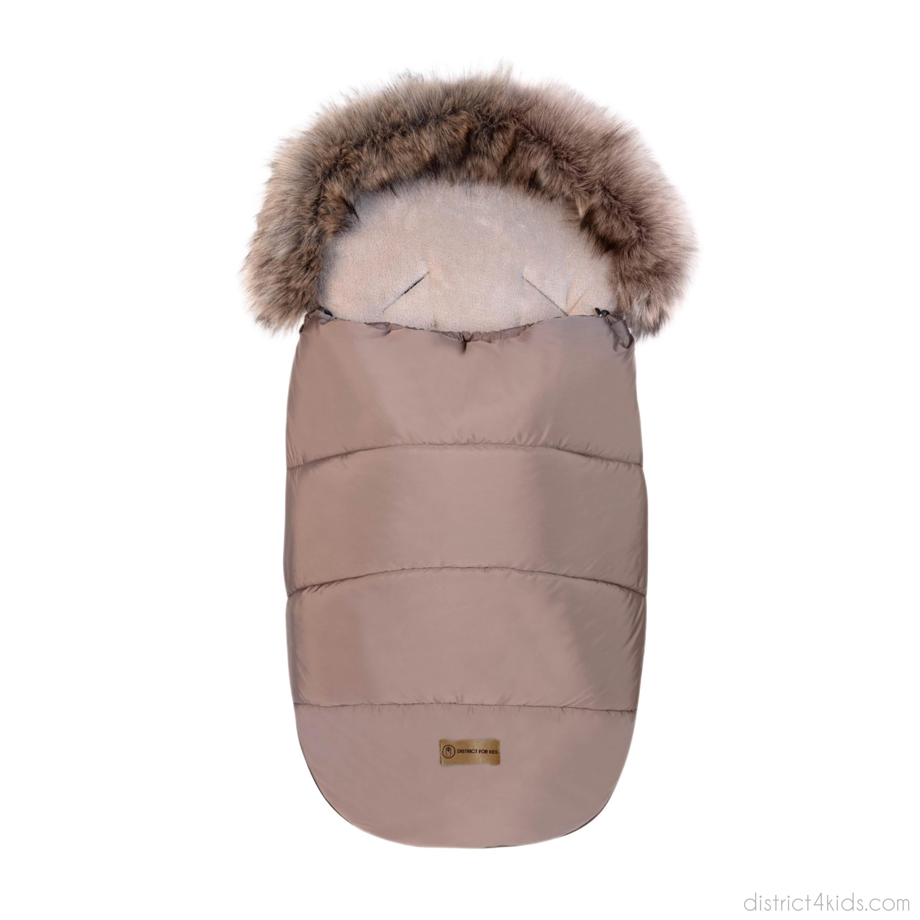 Fußsack mit Fell Kinderwagen-Winterfußsack-District for Kids-Braun-District for Kids