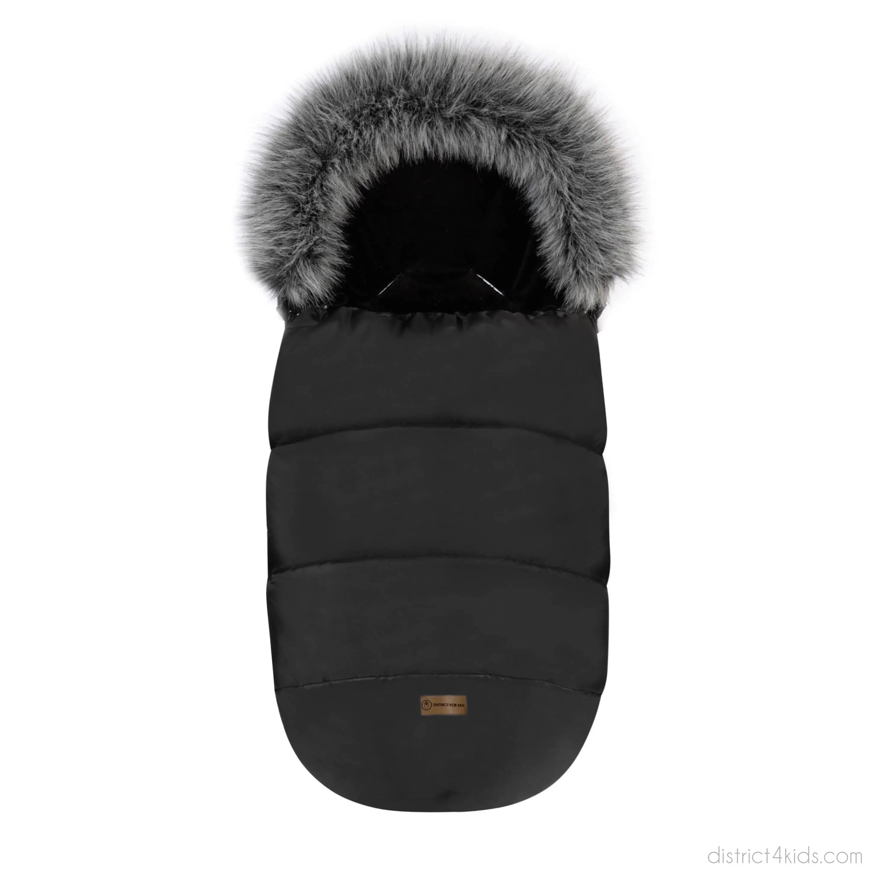 Fußsack mit Fell Kinderwagen-Winterfußsack-District for Kids-Schwarz-District for Kids