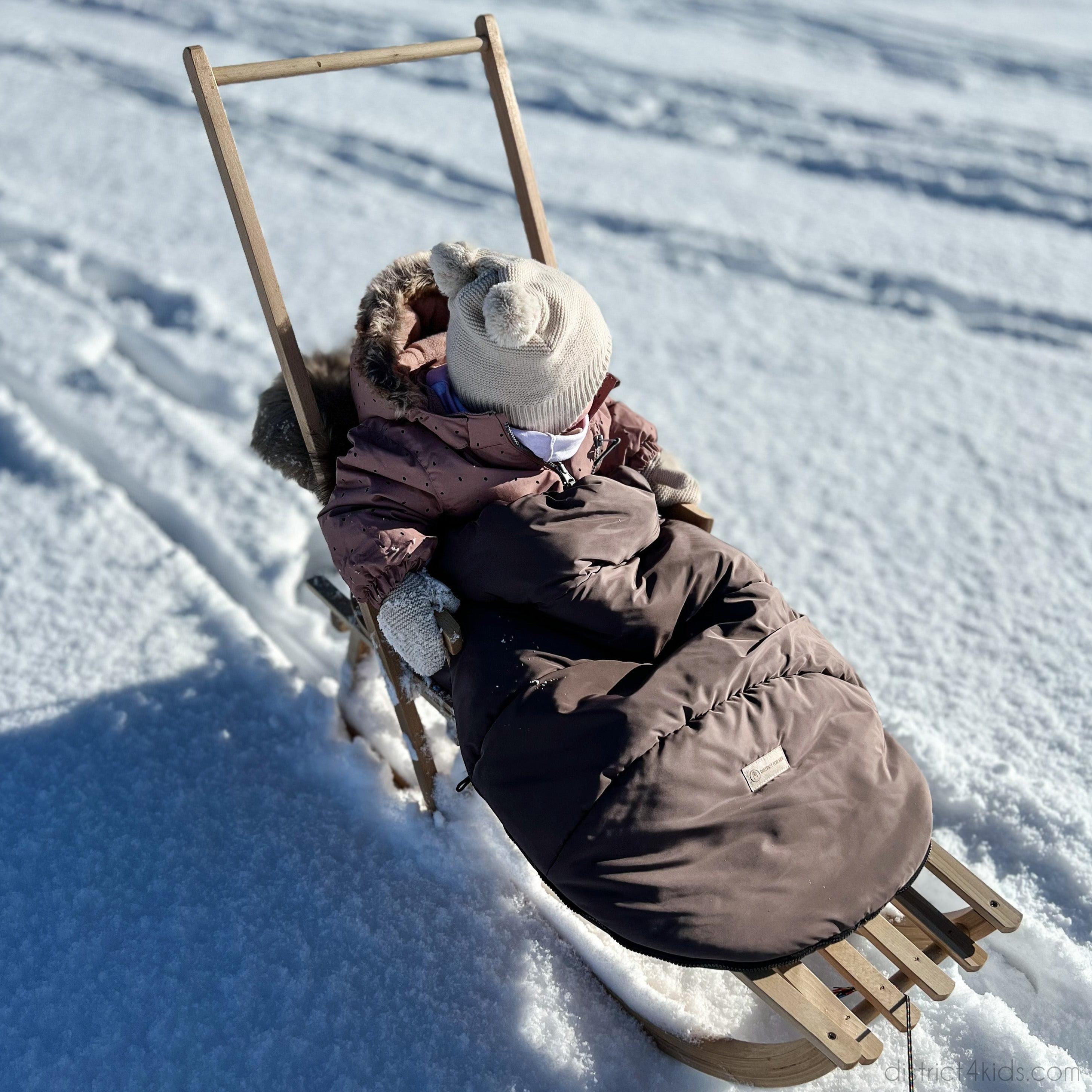 Fußsack mit Fell Kinderwagen-Winterfußsack-District for Kids-Schwarz-District for Kids