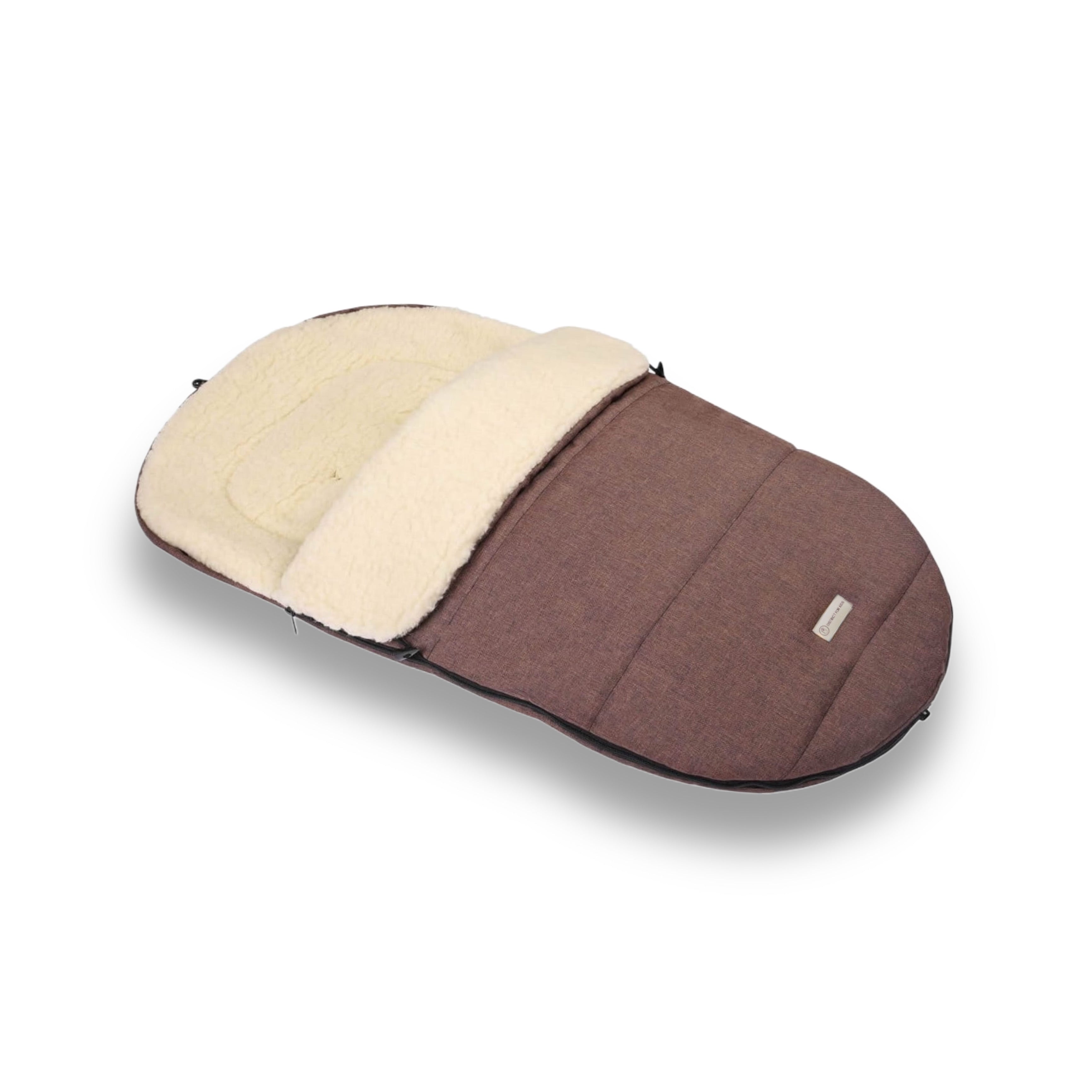 Fußsack wasserabweisend Merinowolle Kinderwagen, Buggy, Schlitten-Winterfußsack-District for Kids-Braun-90cm-District for Kids