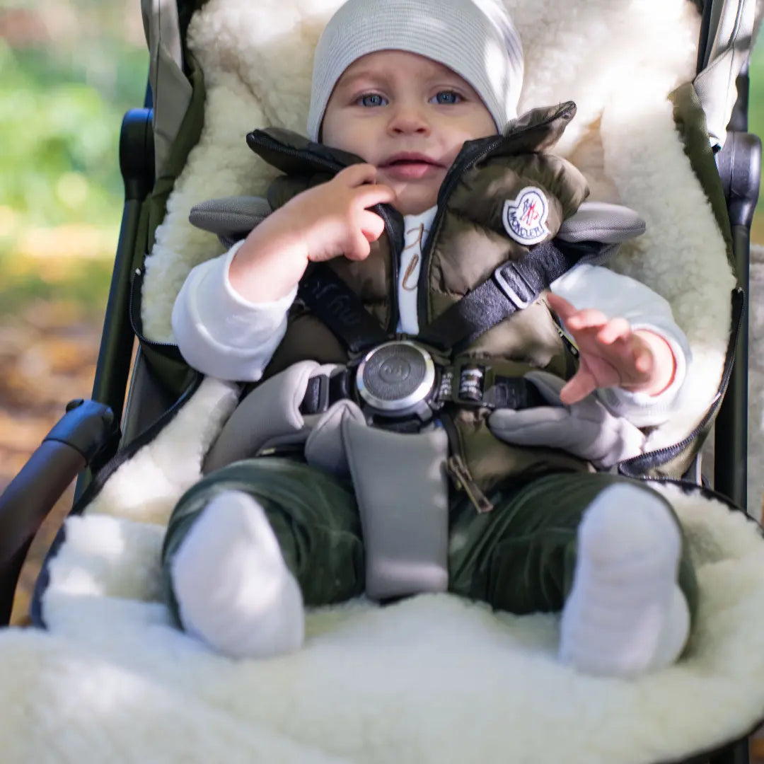 Fußsack wasserabweisend Merinowolle Kinderwagen, Buggy, Schlitten-Winterfußsack-District for Kids-Kahki-90cm-District for Kids