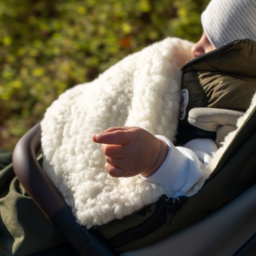 Fußsack wasserabweisend Merinowolle Kinderwagen, Buggy, Schlitten-Winterfußsack-District for Kids-Kahki-90cm-District for Kids