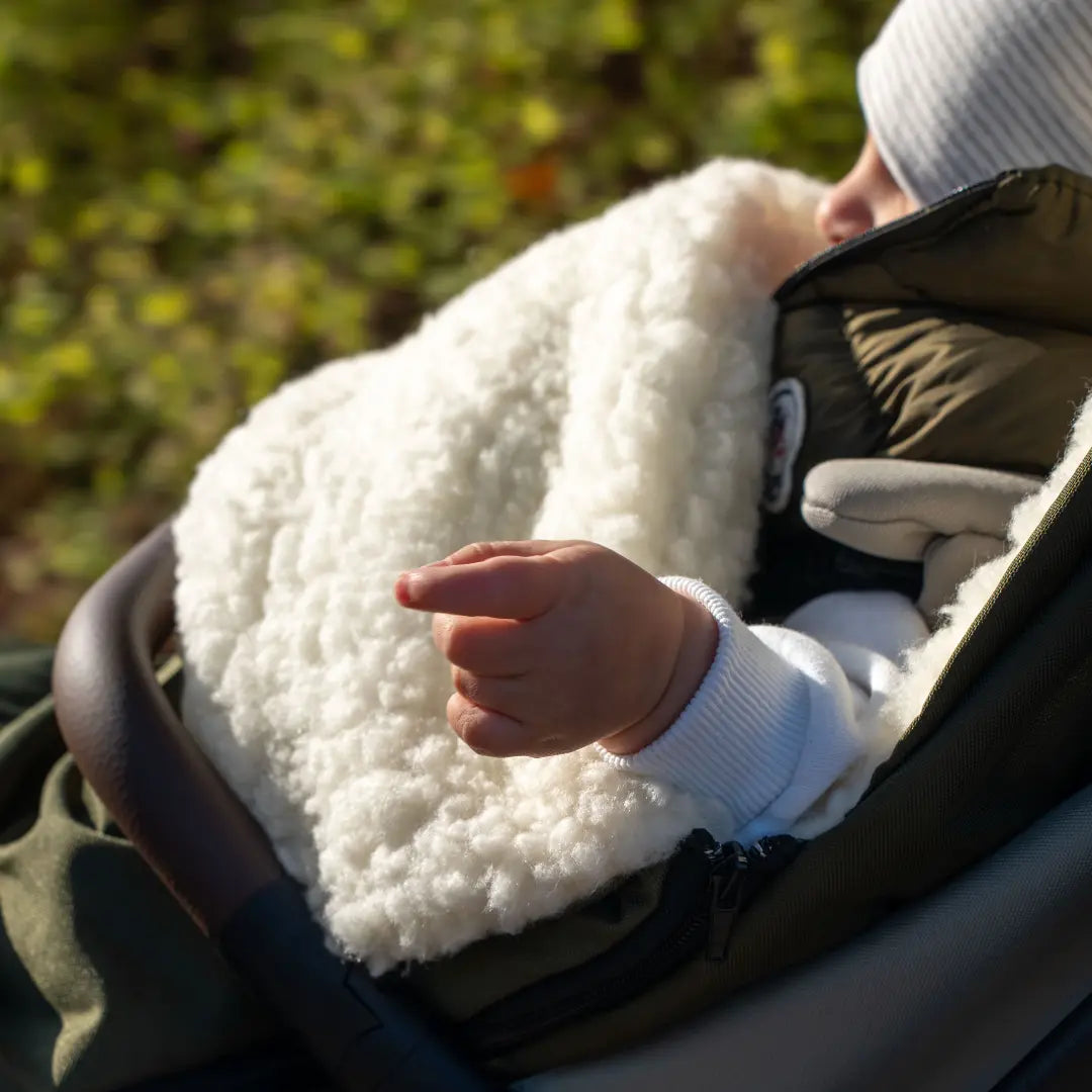 Fußsack wasserabweisend Merinowolle Kinderwagen, Buggy, Schlitten-Winterfußsack-District for Kids-Kahki-90cm-District for Kids