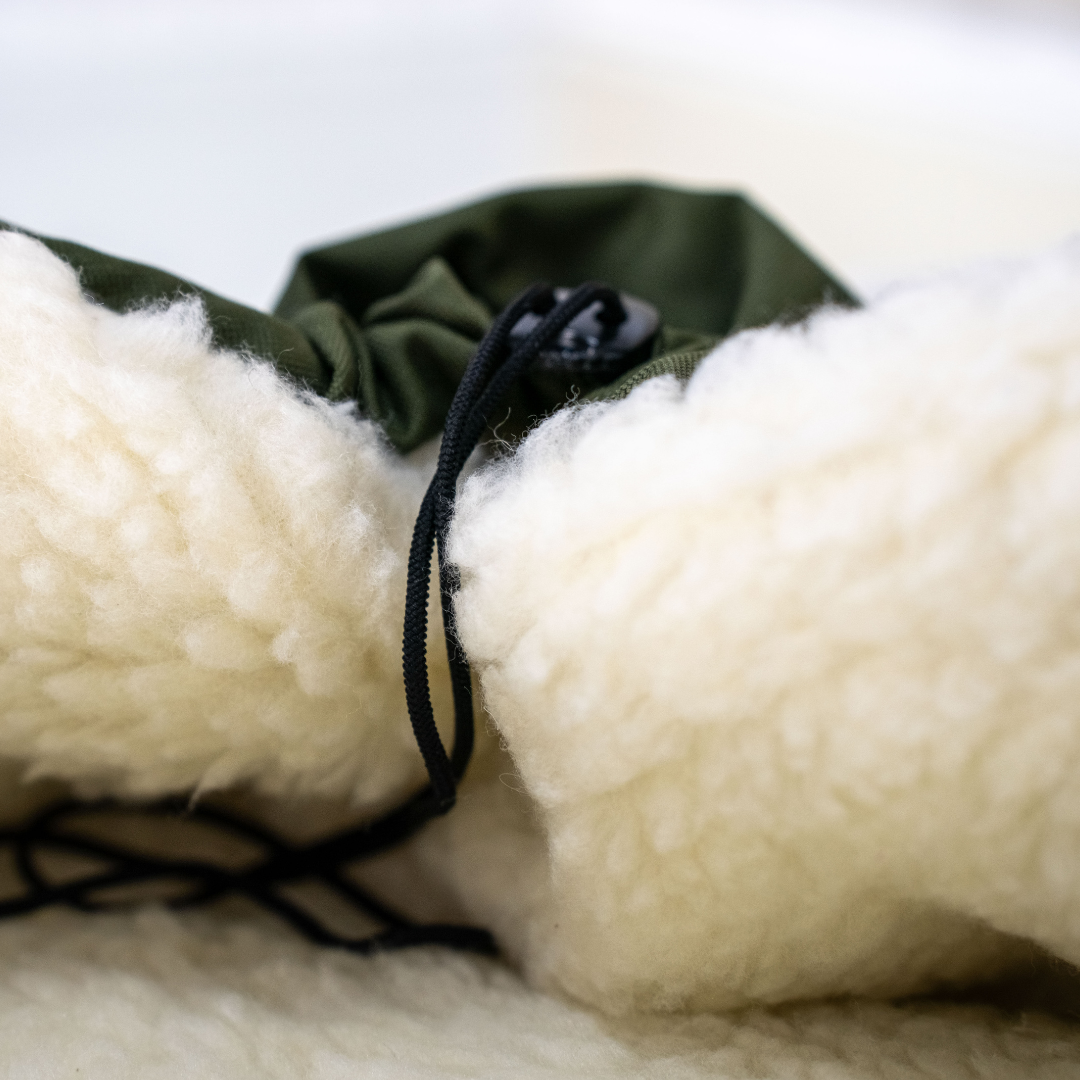 Fußsack wasserabweisend Merinowolle Kinderwagen, Buggy, Schlitten-Winterfußsack-District for Kids-Kahki-90cm-District for Kids