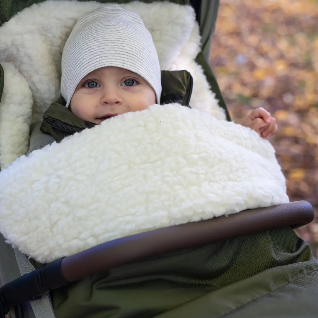 Fußsack wasserabweisend Merinowolle Kinderwagen, Buggy, Schlitten-Winterfußsack-District for Kids-Kahki-90cm-District for Kids