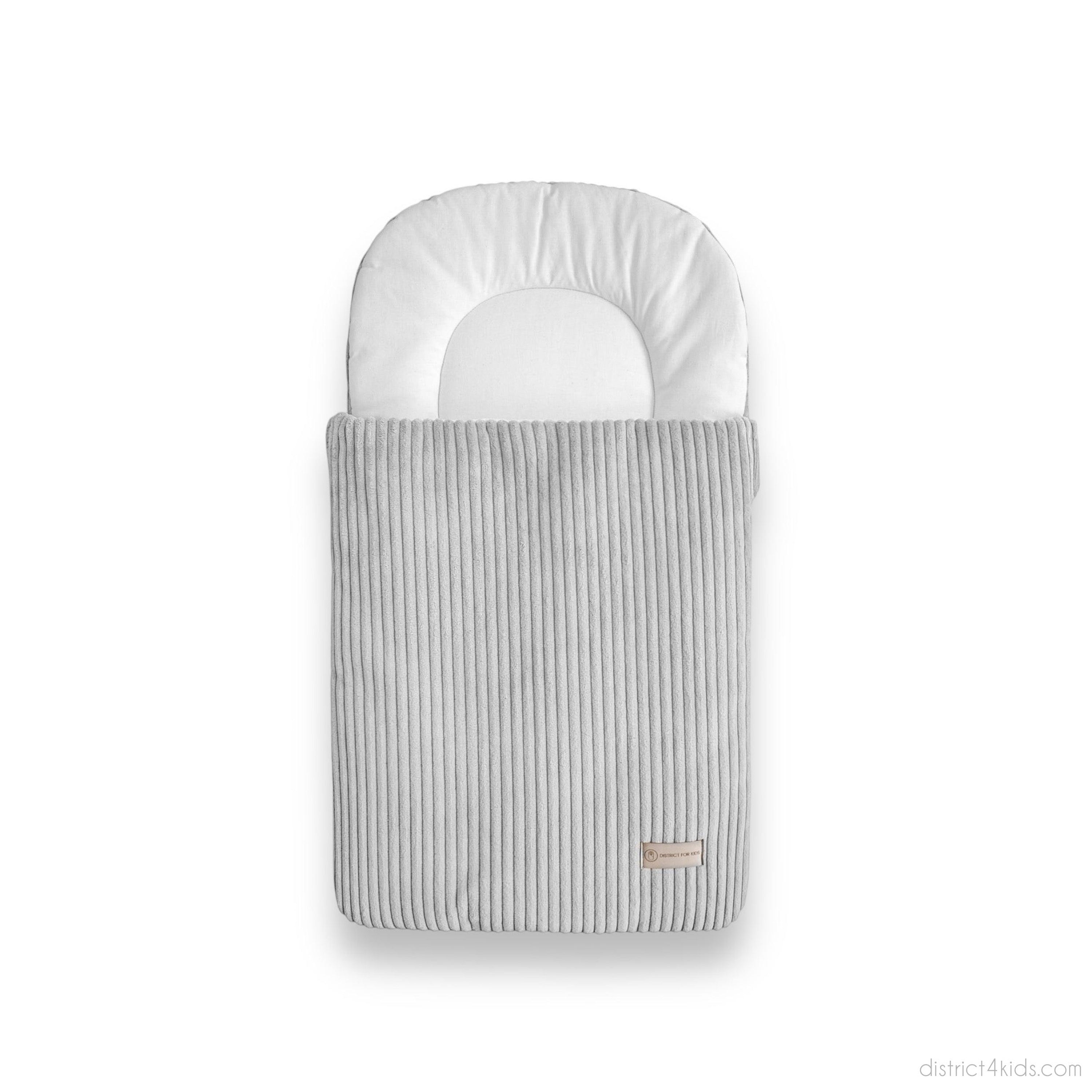 Babyschlafsack Sleepy Cord – Kuscheliger Ganzjahresschlafsack - Grau / 75 cm / 2.5 TOG - Babyschlafsack