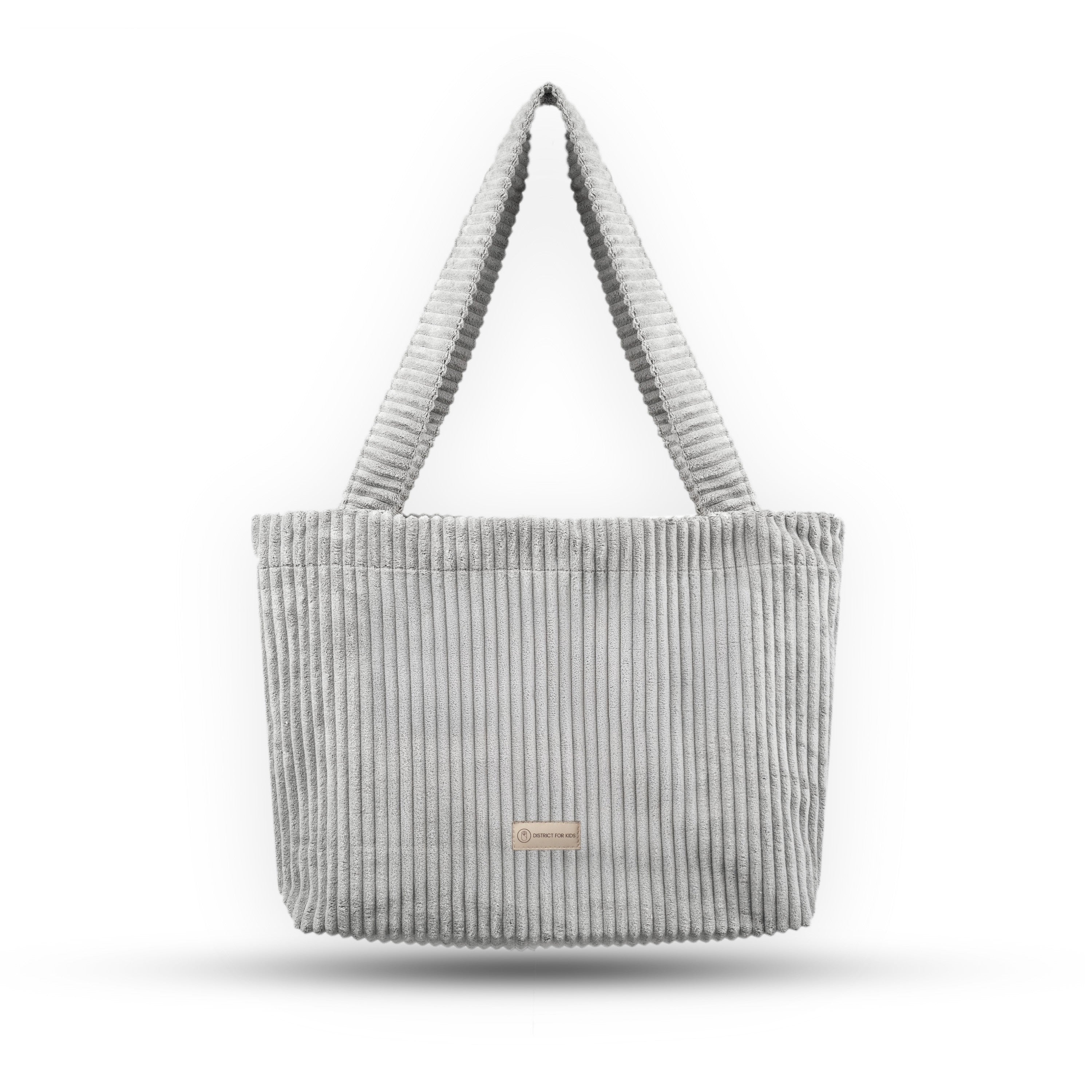Shopper Mom Bag Cord - Perfekt für den Alltag Kinderwagen Cross Shoulder - Grau - Wickeltasche