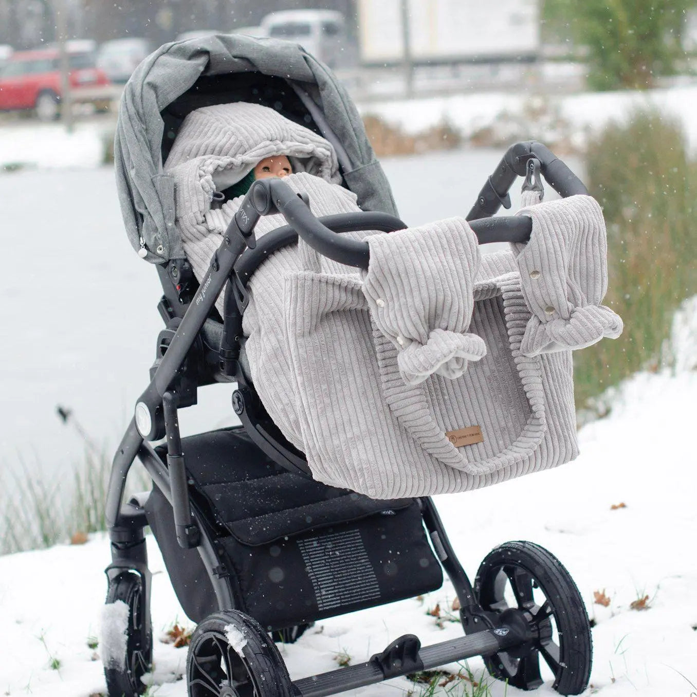 Handschuhe Cord Kinderwagen-Winterfußsack-District for Kids-Creme-District for Kids