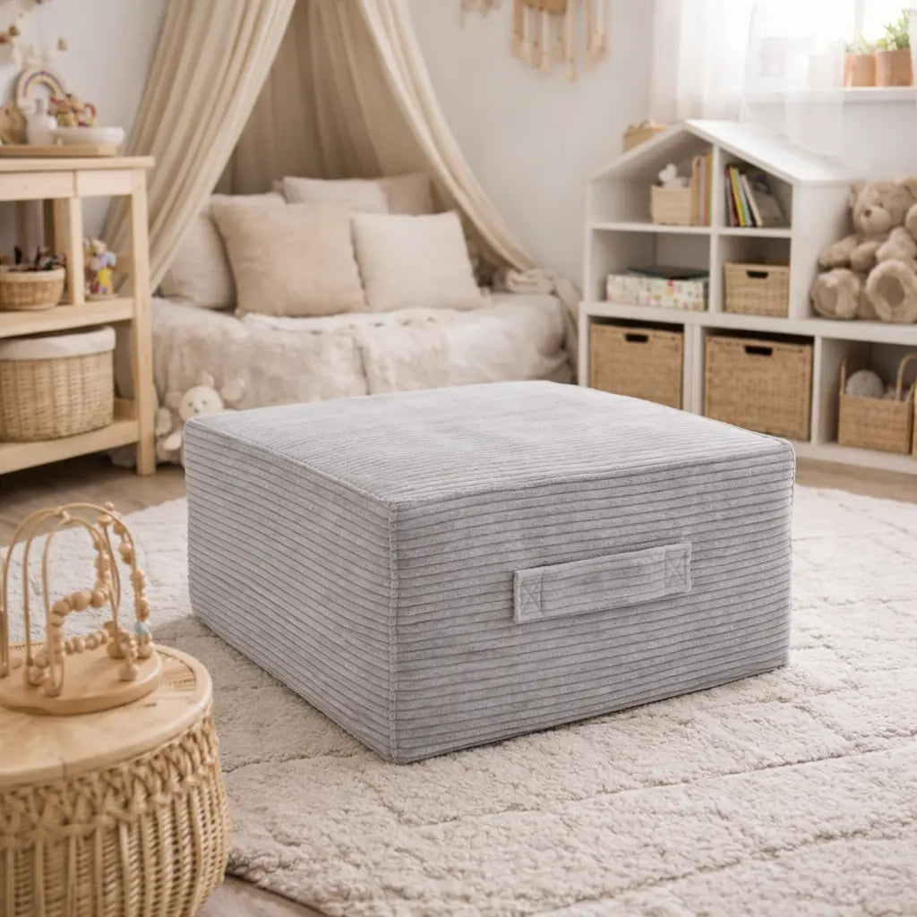 Sitzsack Cube Cord mit Stauraum | Hide and Seat District for Kids