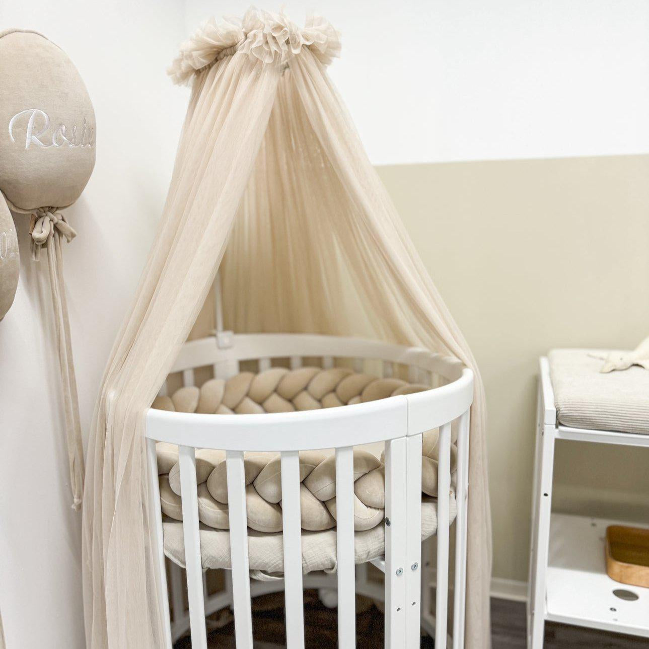 Himmelstange weiß universal Babybett Kinderbett Gitterbett Wiege Beistellbett-Baldachine & Betthimmel-District for Kids-District for Kids