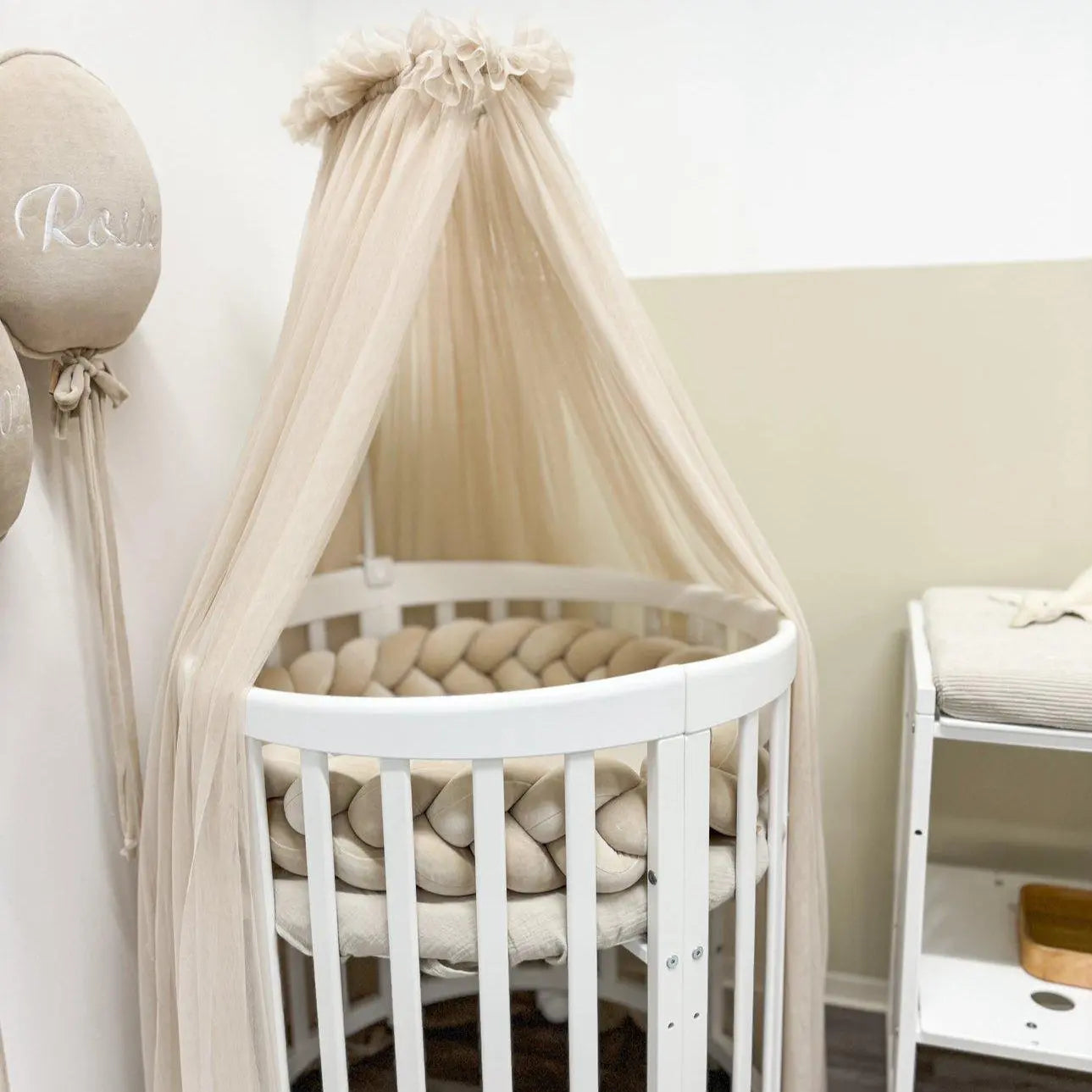 Himmelstange weiß universal Babybett Kinderbett Gitterbett Wiege Beistellbett-Baldachine & Betthimmel-District for Kids-District for Kids