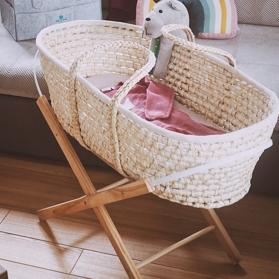 Holz Gestell für Moseskorb-Moseskorb Gestell-AhojBaby-Natur-District for Kids