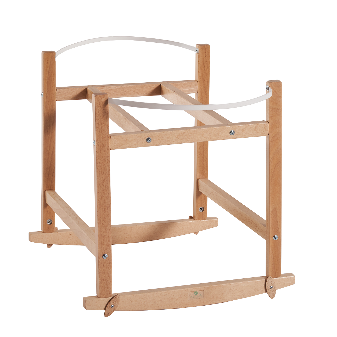 Holz Gestell für Moseskorb mit Wippfunktion | Rocking Stand-Moseskorb Gestell-AhojBaby-Natur-District for Kids