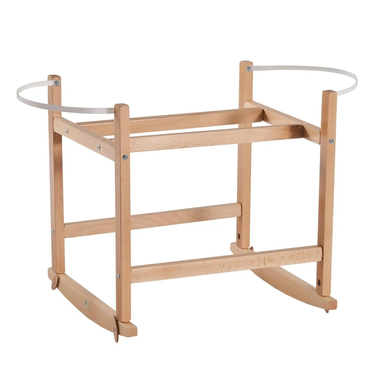 Holz Gestell für Moseskorb mit Wippfunktion | Rocking Stand-Moseskorb Gestell-AhojBaby-Natur-District for Kids