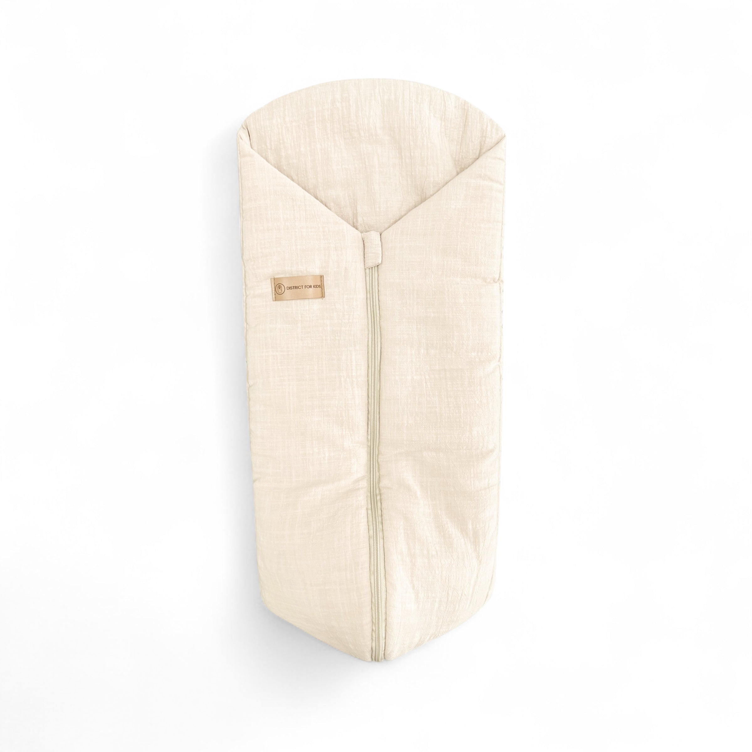 Pucksack Leinen creme mitwachsend - Atmungsaktiver Babyschlafsack - 80 cm / Creme / 0.5 TOG - Pucksack