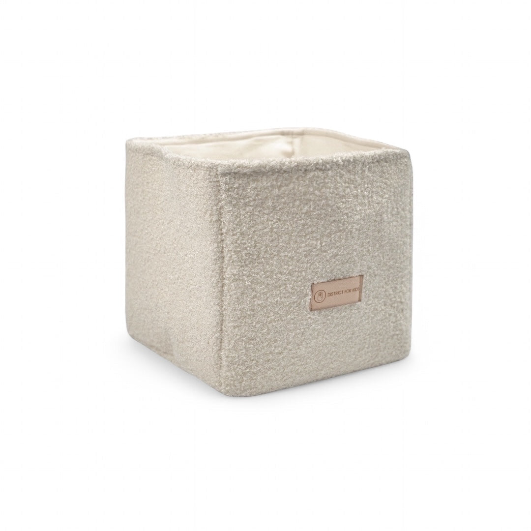 Wickeltisch-Korb Teddy Bouclé – praktisches Utensilo für Babyzimmer & Wickeltisch - Beige - Korb