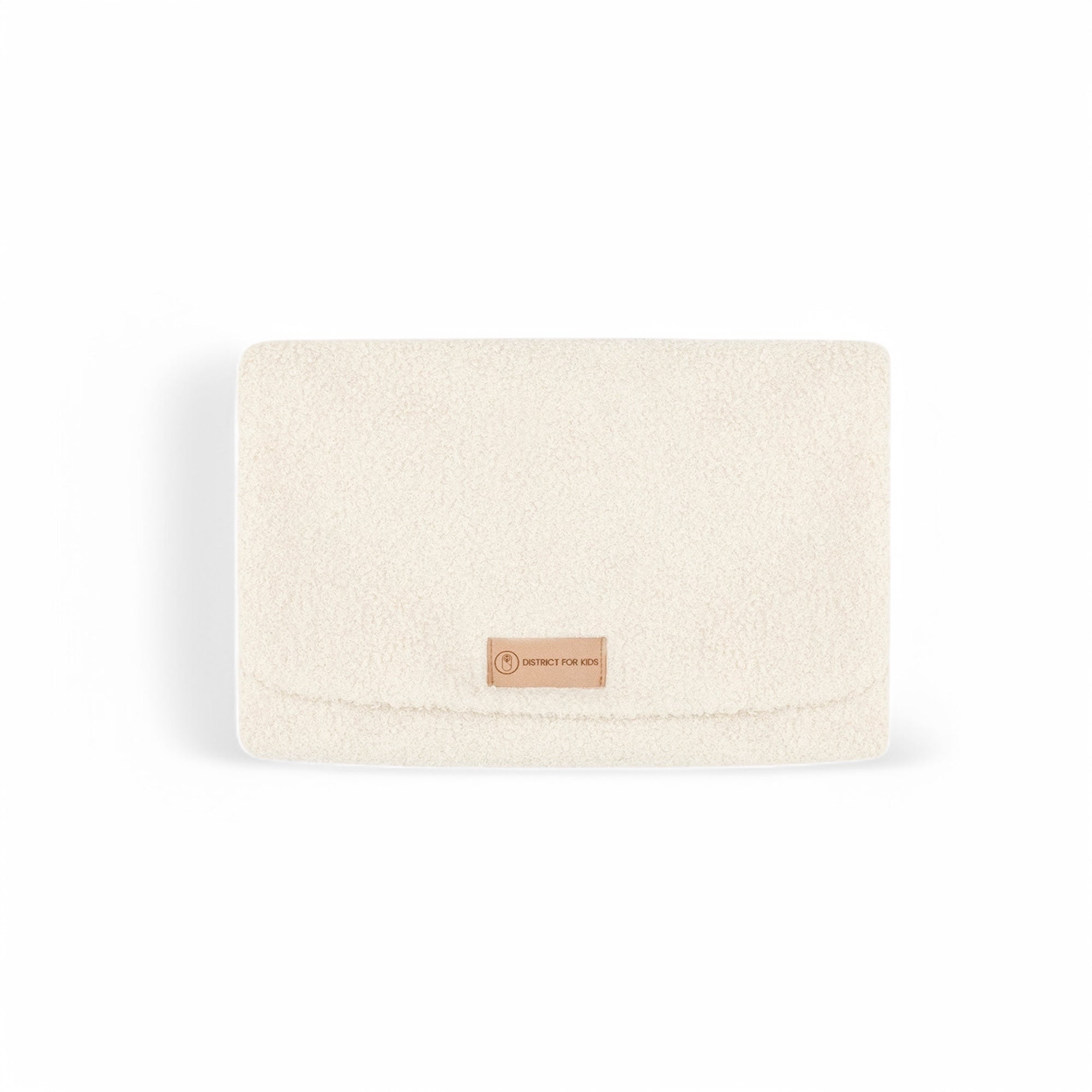 Wickelunterlage Teddystoff Bouclé – praktische Windeltasche für unterwegs - Creme - Wickelauflage
