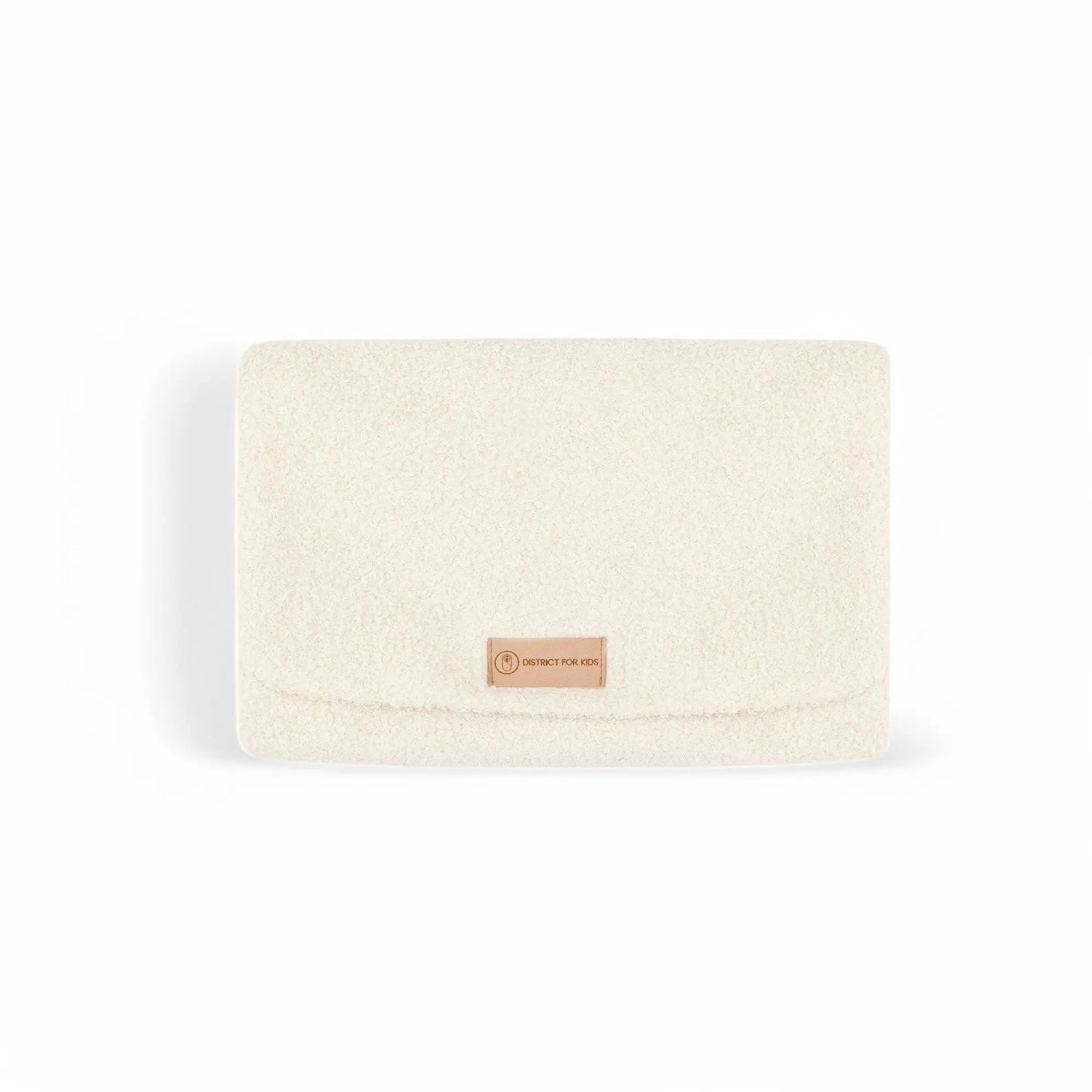 Wickelunterlage Teddystoff Bouclé – praktische Windeltasche für unterwegs - Creme - Wickelauflage