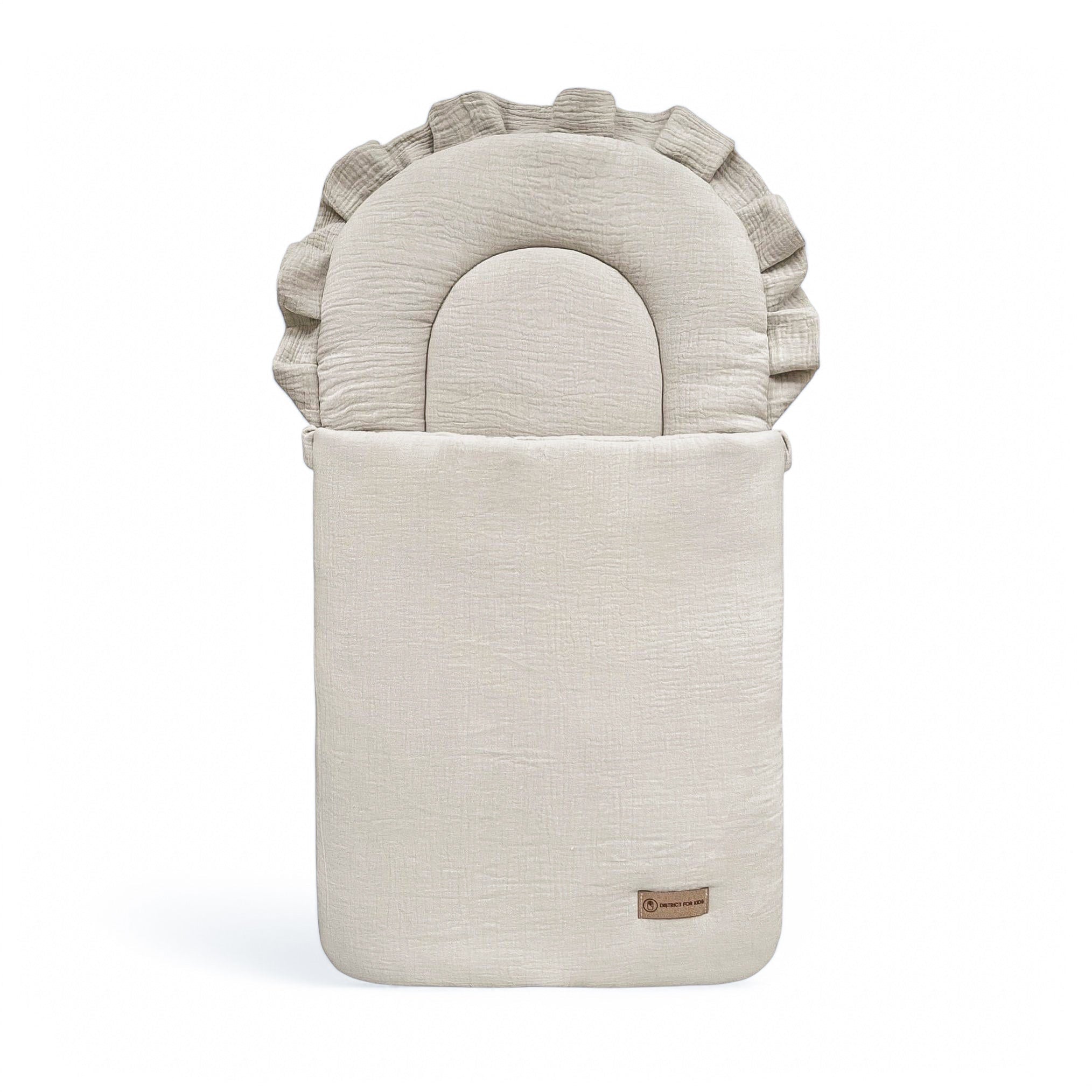 Babyschlafsack Dreamy Musselin – Atmungsaktiver Ganzjahresschlafsack - Beige / 75 cm / 2.5 Wert - Babyschlafsack