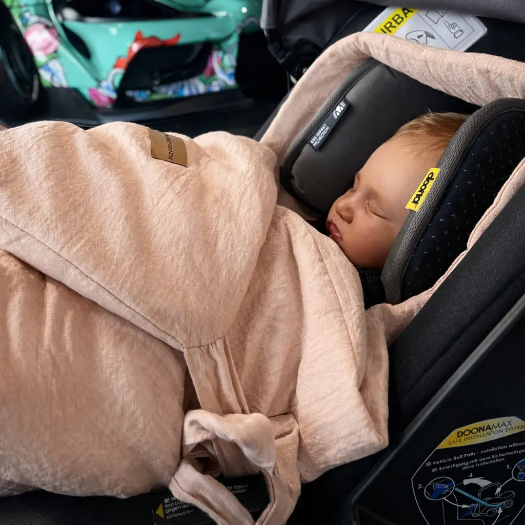 Einschlagdecke für Babyschale aus Leinen | ganzjährig 2.5 TOG District for Kids