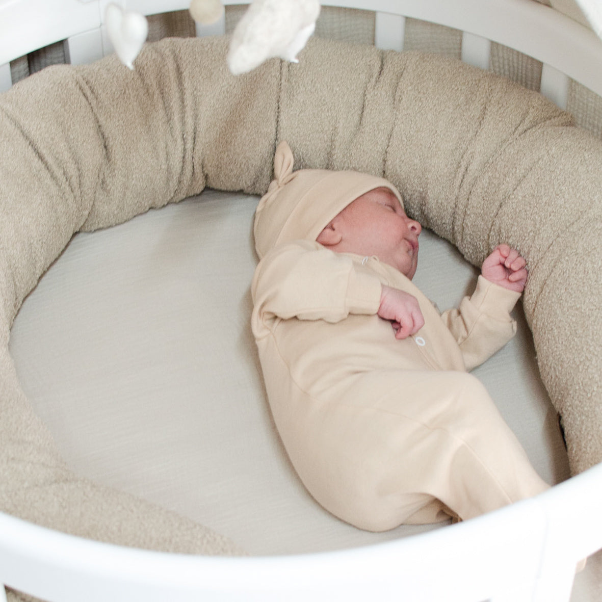 Bettschlange einsträngig Teddystoff Boucle – Schutz & Vielseitig - Baby & Kleinkind