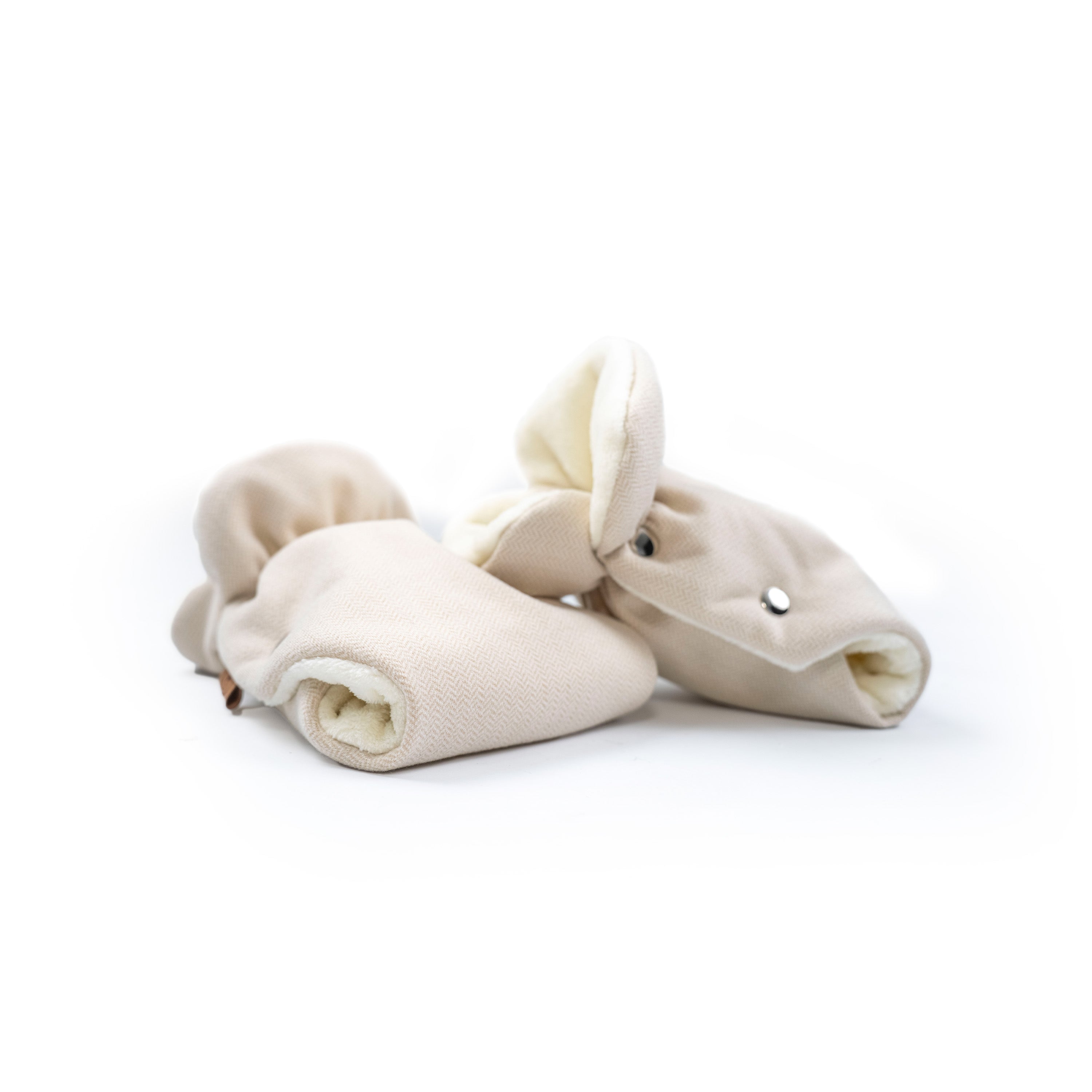 Handschuhe Kaschmir für den Kinderwagen - Handwärmer - Beige - Winterfußsack