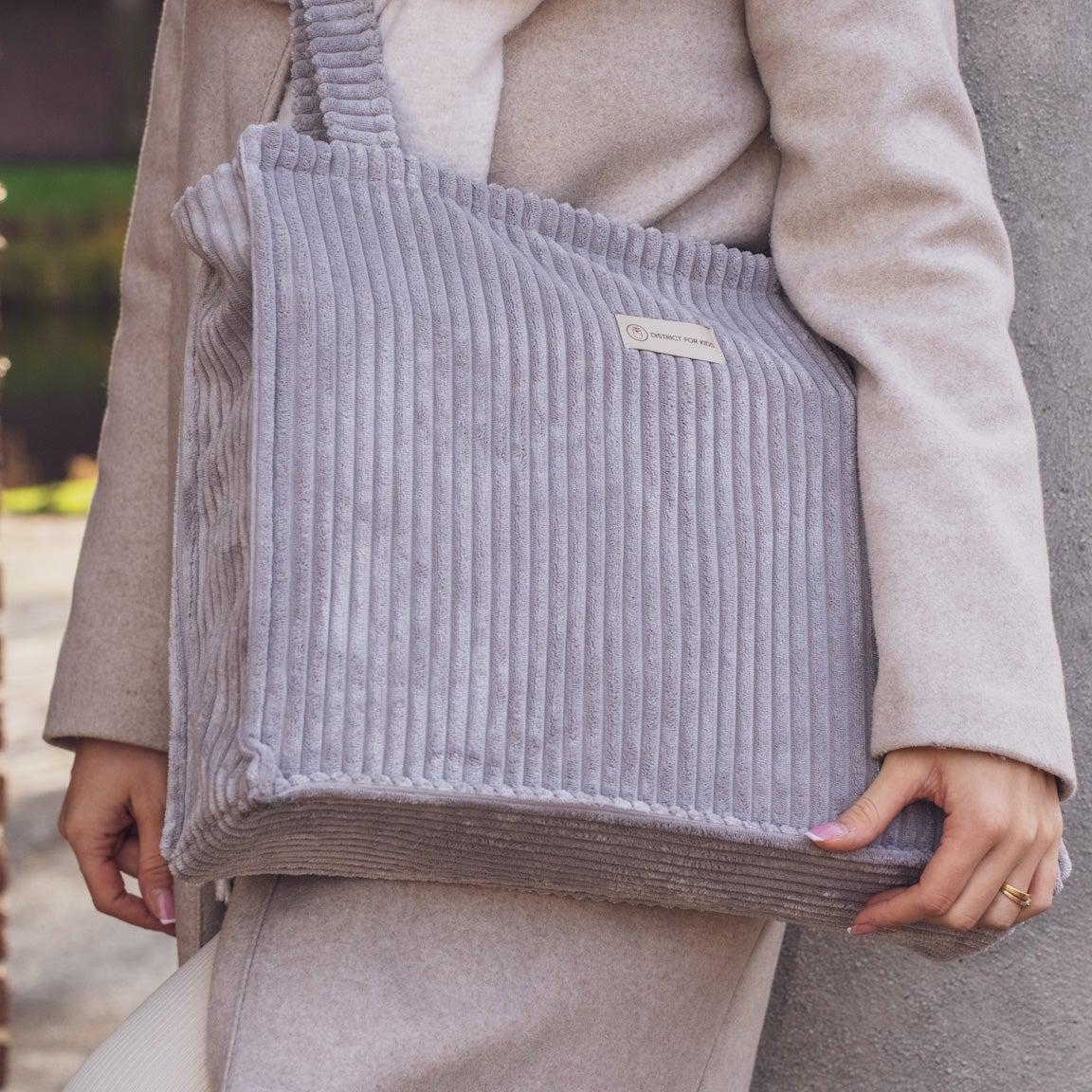 Kinderwagentasche inkl. Wickelunterlage Cord | Wickeltasche-Wickeltasche-District for Kids-Creme-District for Kids