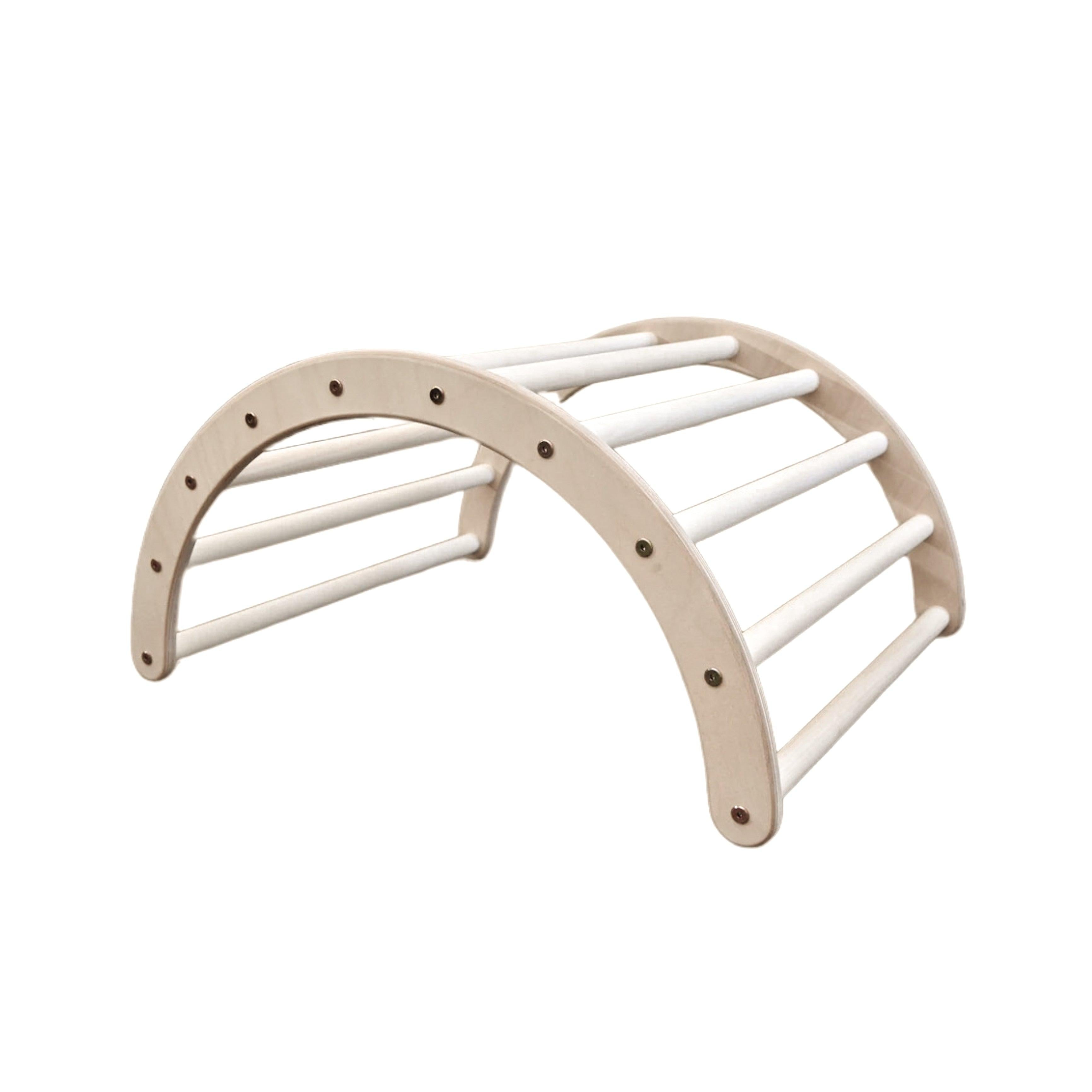 Kletterbogen & Wippe aus Holz - groß | Natur-Kletterbogen-District for Kids-Natur-District for Kids