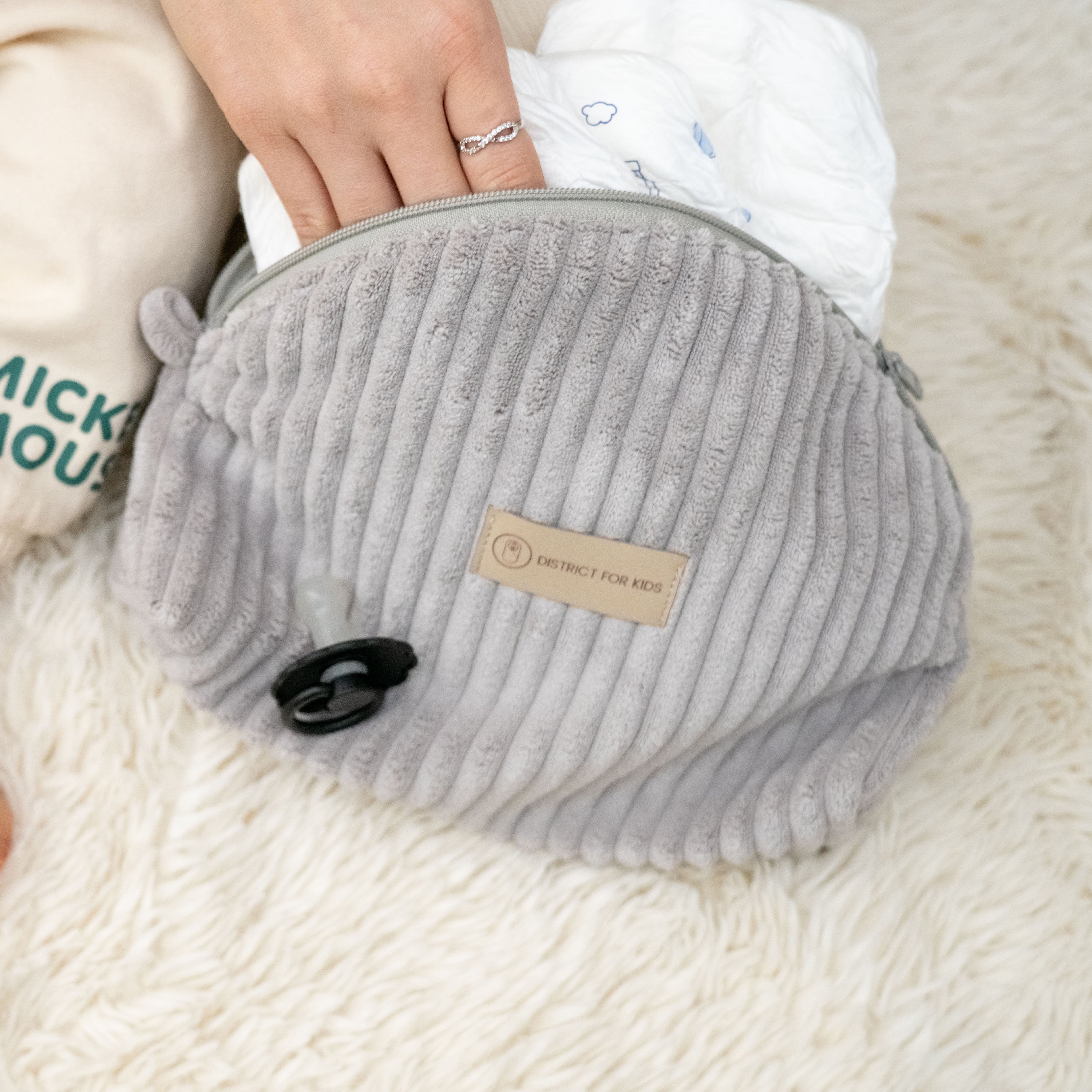 Kosmetiktasche Cord-Baby & Kleinkind-District for Kids-Creme-District for Kids