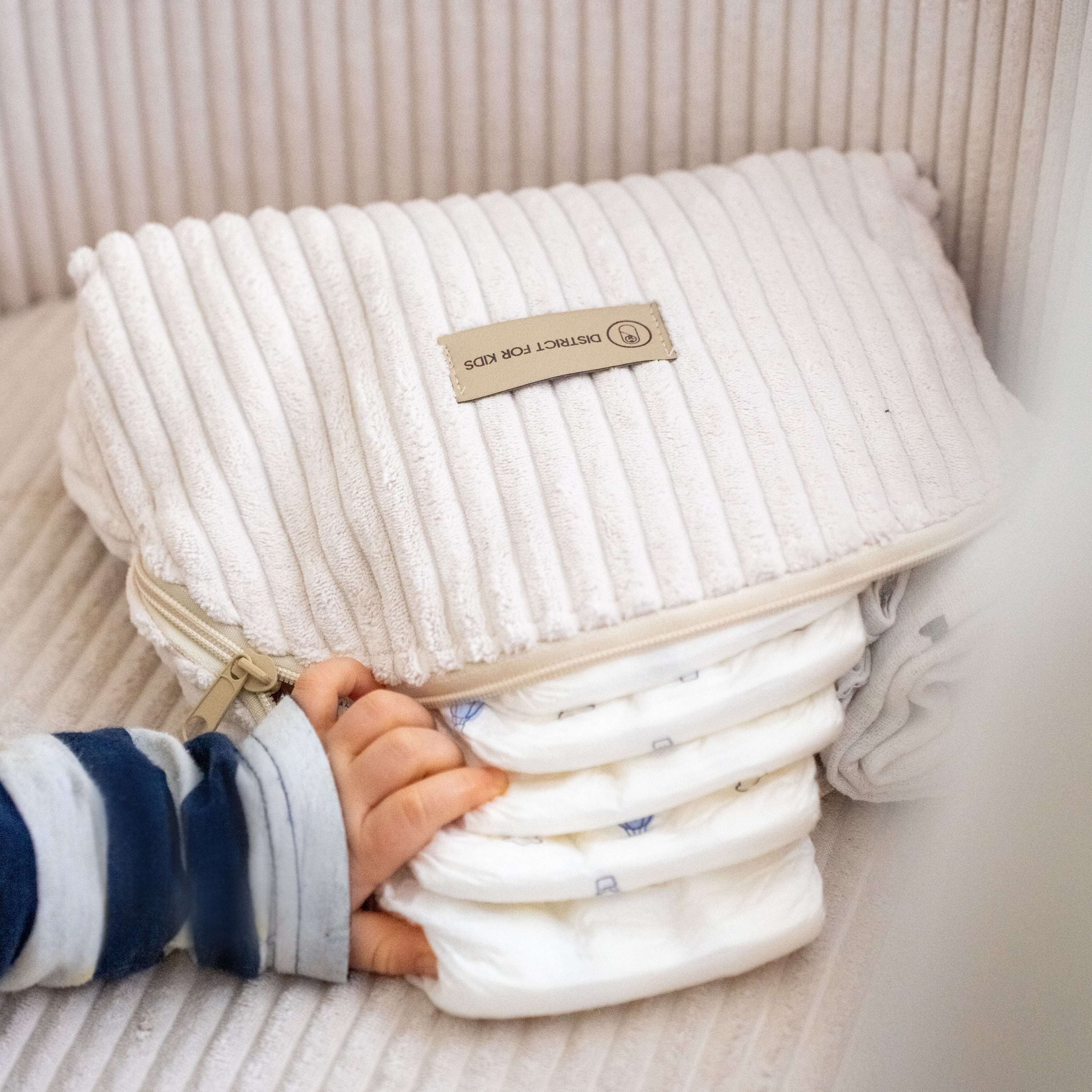 Kosmetiktasche Cord-Baby & Kleinkind-District for Kids-Creme-District for Kids