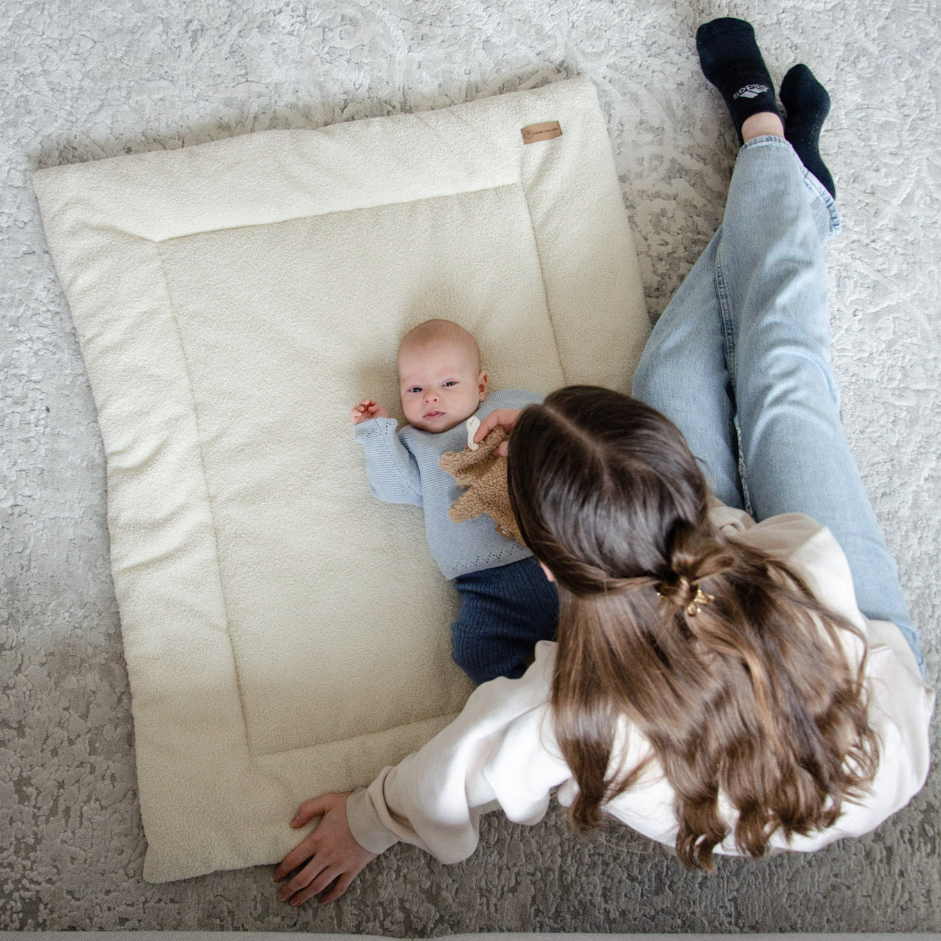 Krabbeldecke Teddy Boucle-Krabbeldecke-District for Kids-Beige-District for Kids