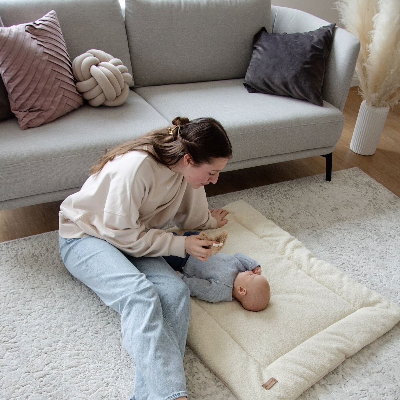 Krabbeldecke Teddy Boucle-Krabbeldecke-District for Kids-Beige-District for Kids