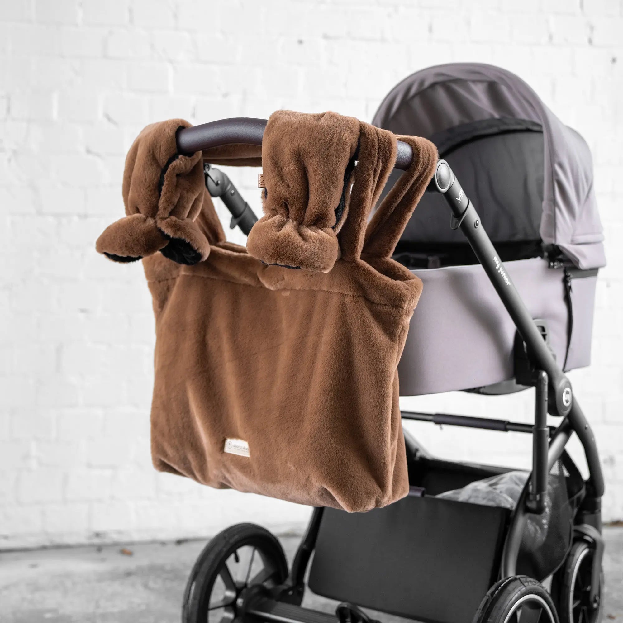 Shopper Mom Bag Kunstfell - Ideal für den Alltag, Kinderwagen, Cross Shoulder