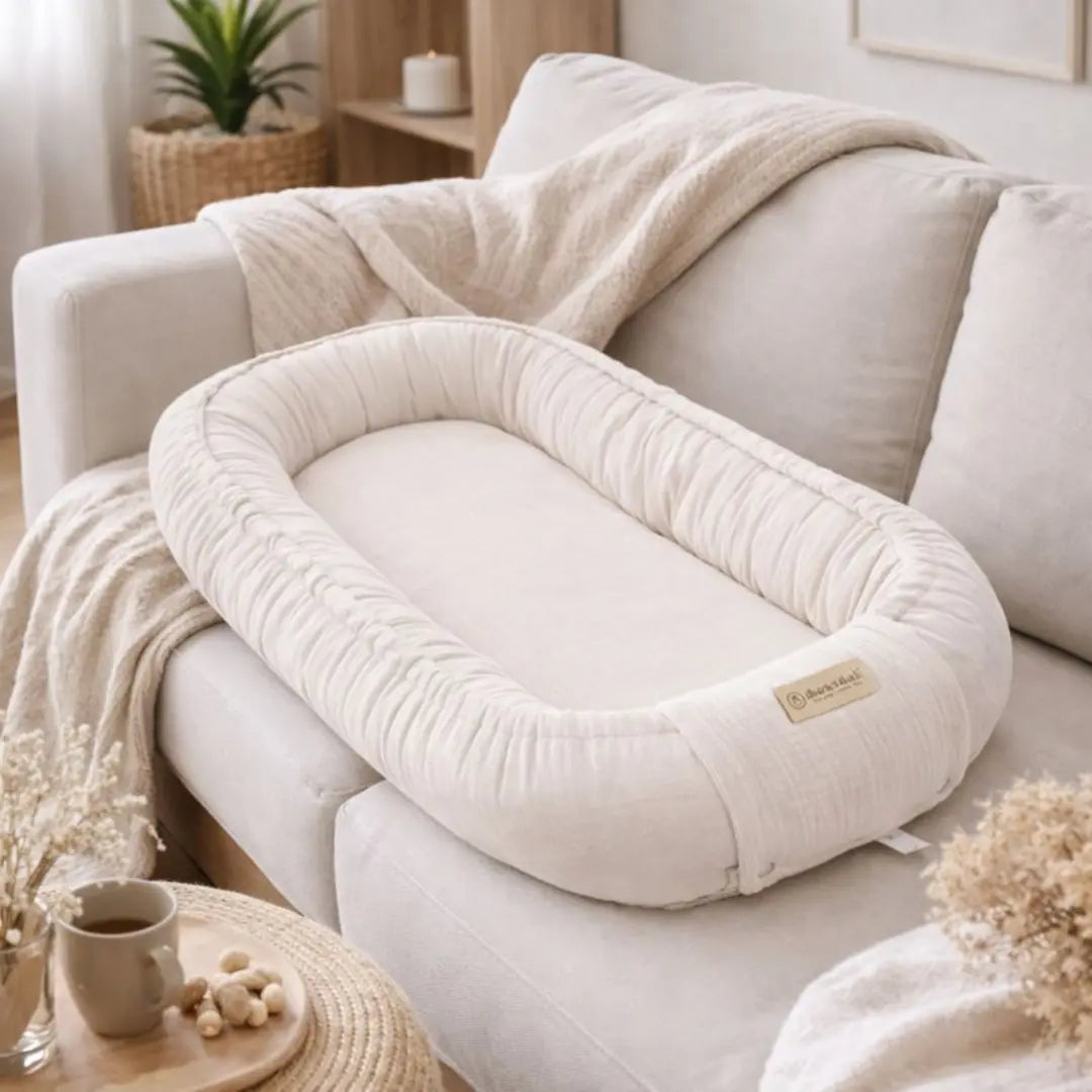 Babynestchen Musselin – Weicher mitwachsender Baby Kokon District for Kids