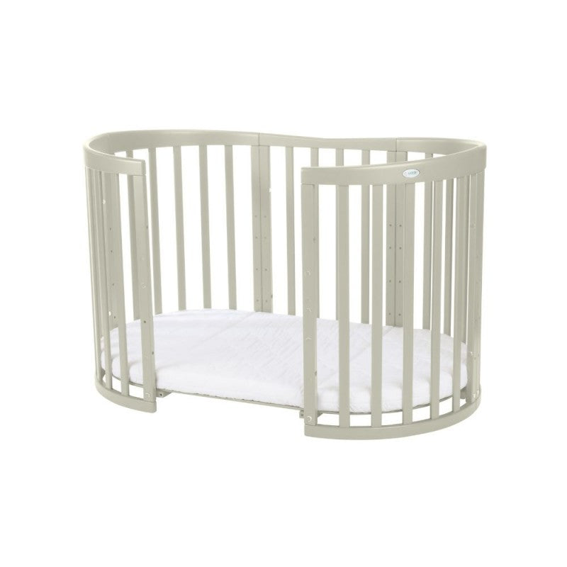 Mitwachsendes Babybett 7-in-1 – Ein Bett für viele Jahre | Ovale Form-Babybett-Waldin-Natur-District for Kids