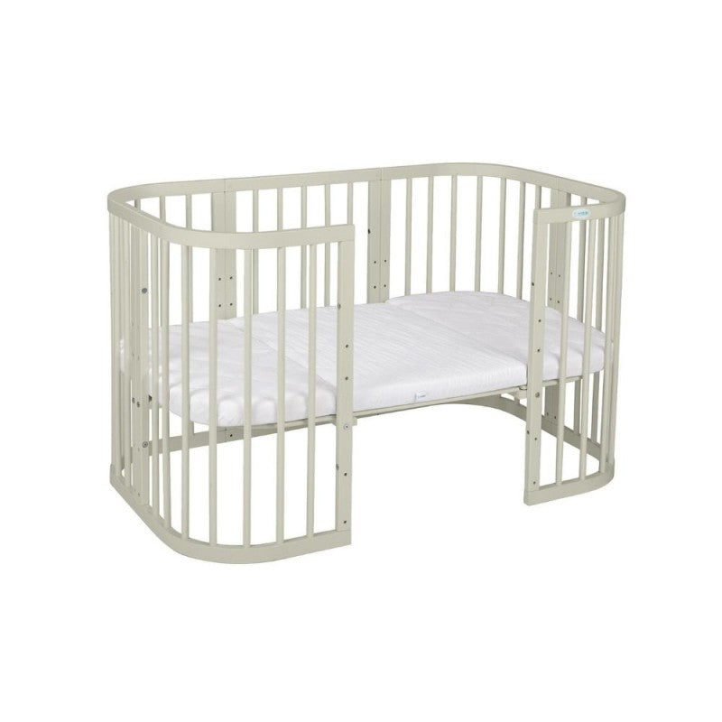Mitwachsendes Babybett 7-in-1 – Ein Bett für viele Jahre | Quadratische Form-Babybett-Waldin-Natur-District for Kids