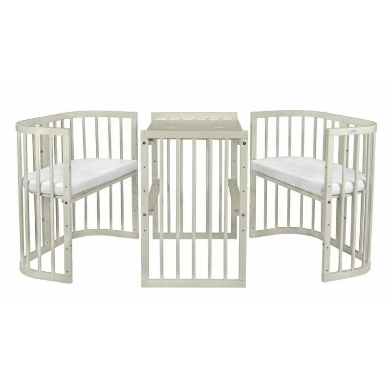 Mitwachsendes Babybett 7-in-1 – Ein Bett für viele Jahre | Quadratische Form-Babybett-Waldin-Natur-District for Kids