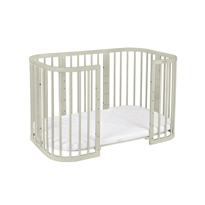 Mitwachsendes Babybett 7-in-1 – Ein Bett für viele Jahre | Quadratische Form-Babybett-Waldin-Natur-District for Kids