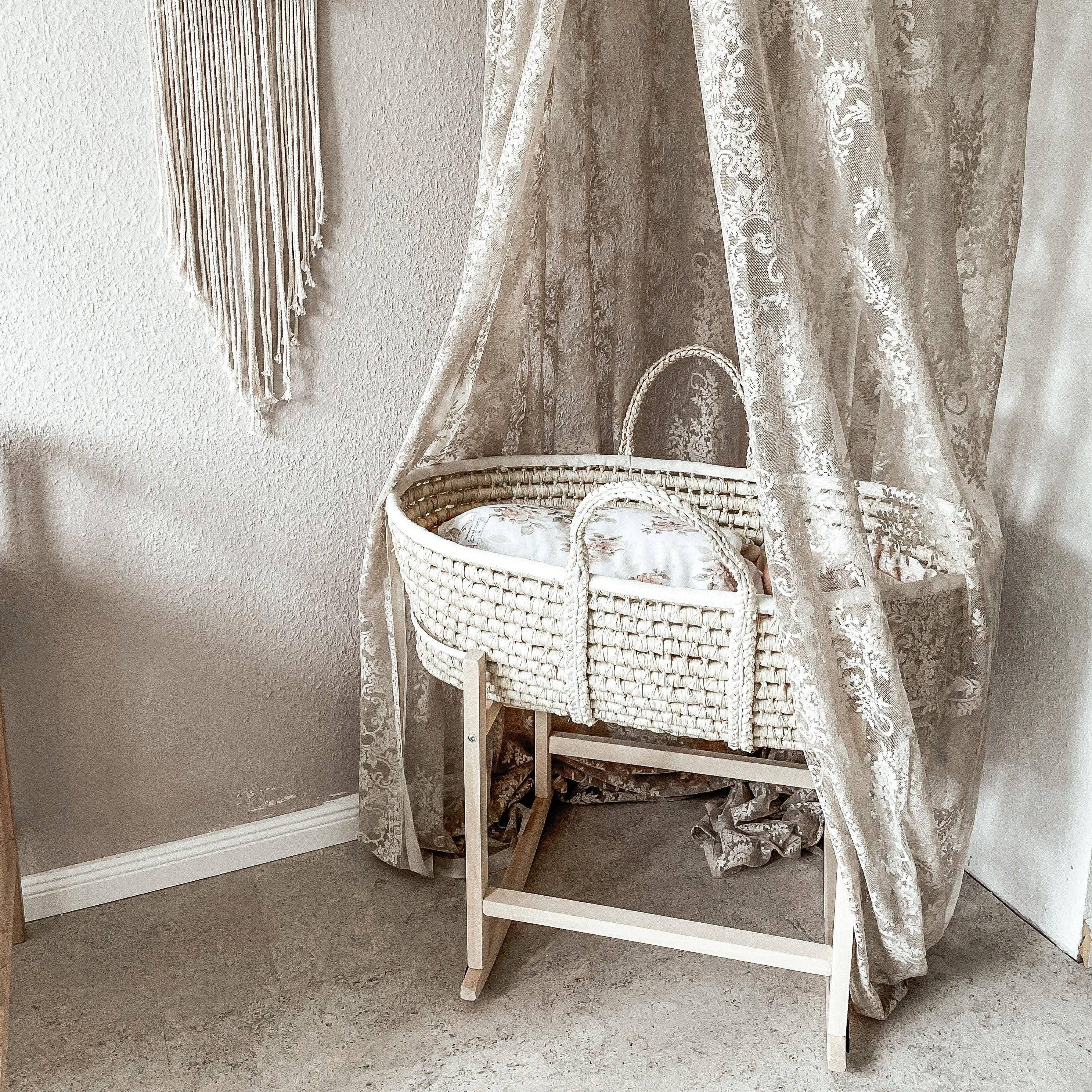 Moseskorb Weidengeflecht (Mais) inkl. Matratze-Moseskorb-AhojBaby-District for Kids