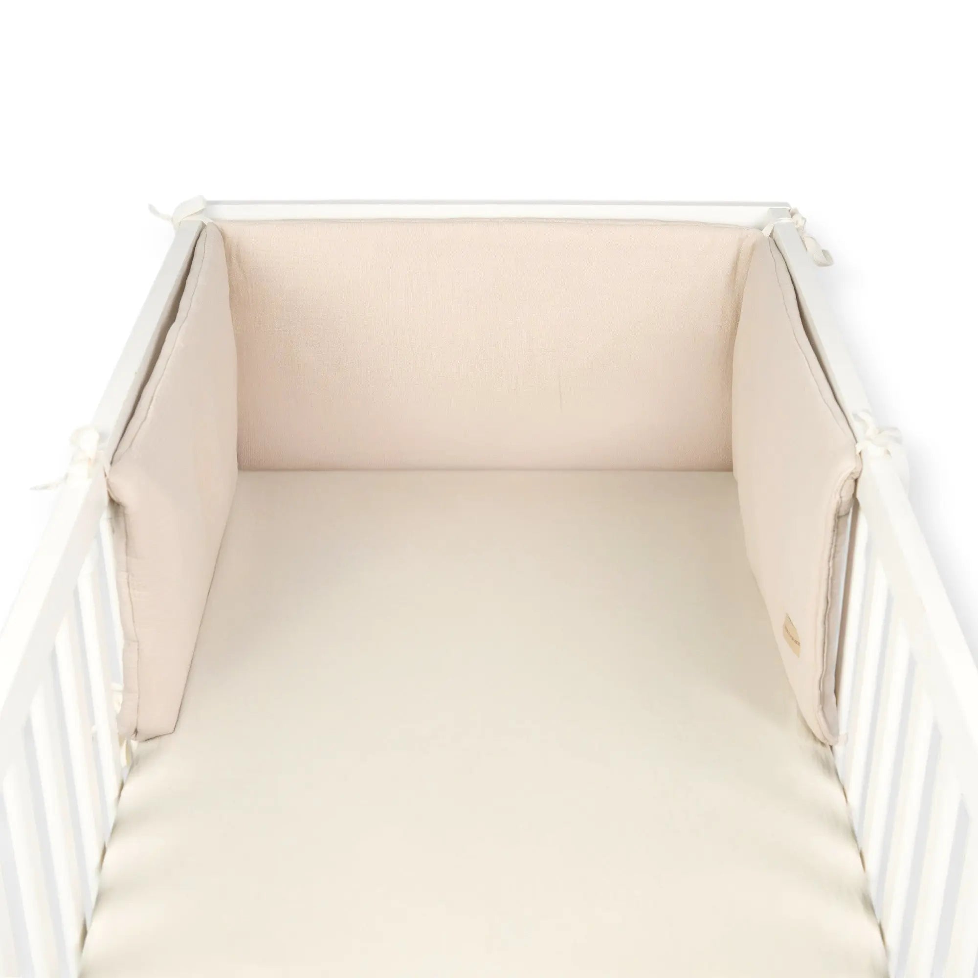 Bettumrandung Musselin für Babybett & Beistellbett – Weich Sicher & Handgefertigt - Bettumrandung