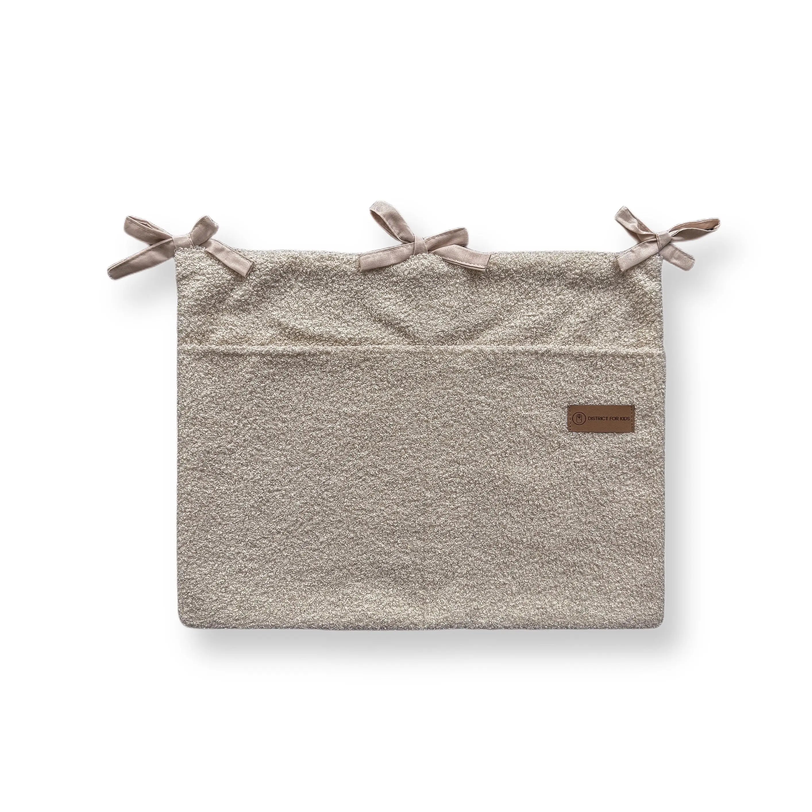 Organizer Teddystoff Boucle zum Aufhängen an Baby- oder Kinderbett-Organizer-District for Kids-Beige-District for Kids