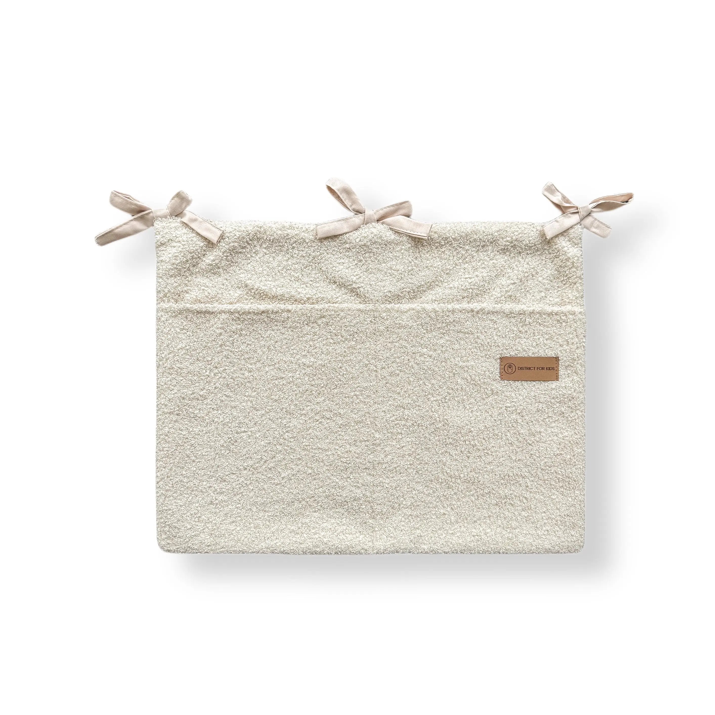 Organizer Teddystoff Boucle zum Aufhängen an Baby- oder Kinderbett-Organizer-District for Kids-Creme-District for Kids