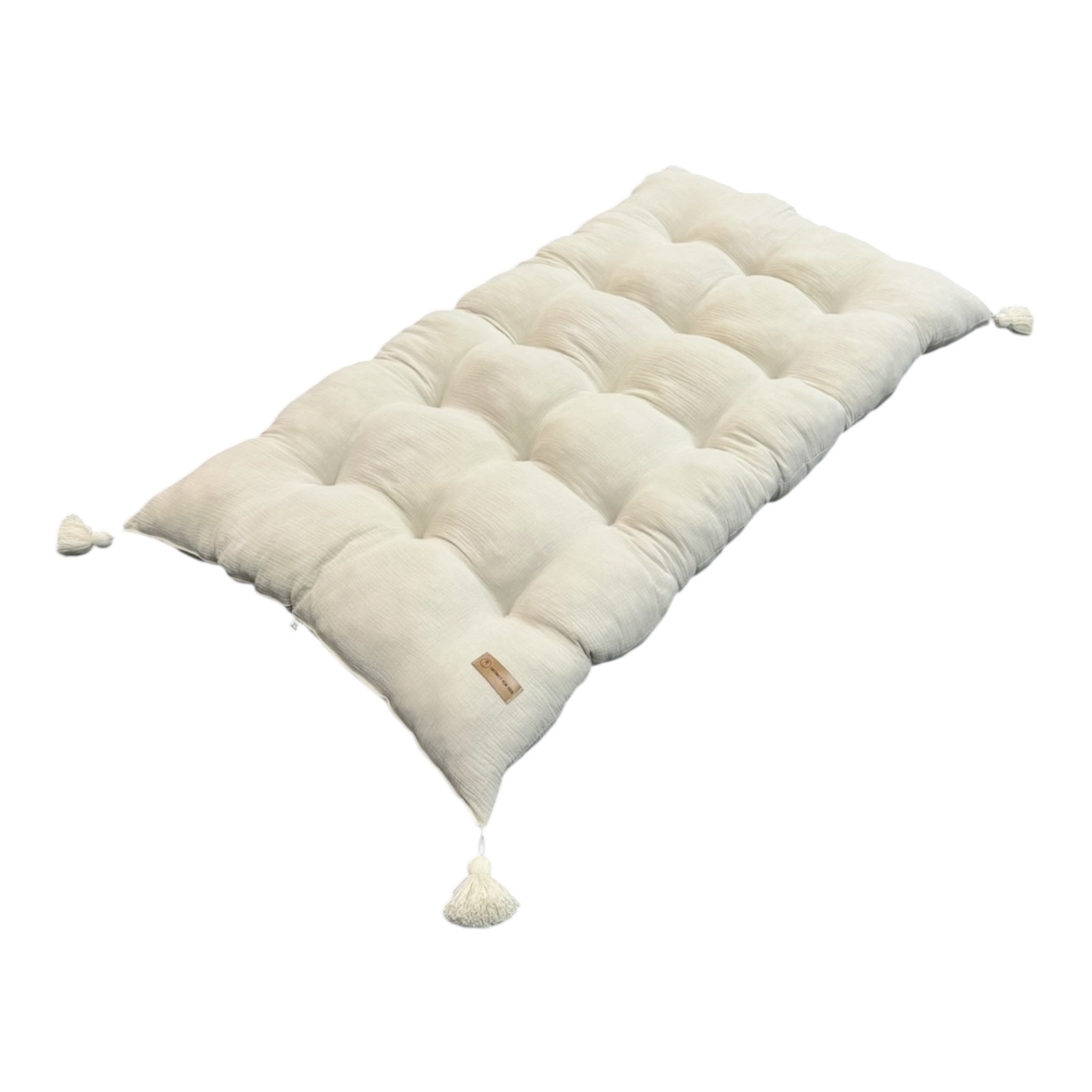 Matratze Bodenmatte Musselin gesteppt für Kletterbogen Spielezimmer - Beige - Baby & Kleinkind