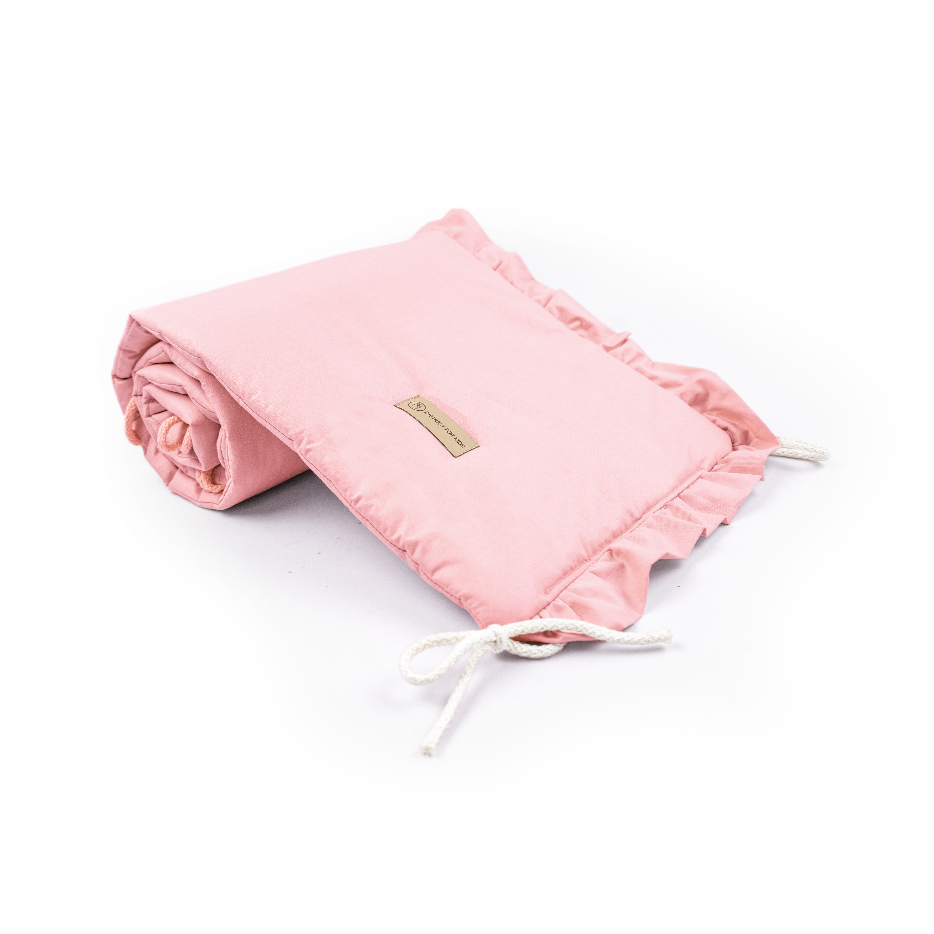 Bettumrandung Rüschen für Baby- und Beistellbetten – Hochwertig & Oeko-Tex zertifiziert Rosa / 150 cm Bettumrandung